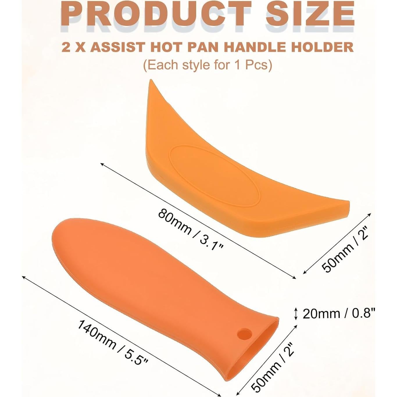 Funda de Mango de Sartén de Silicona uxcell - 2 Pcs Antideslizante