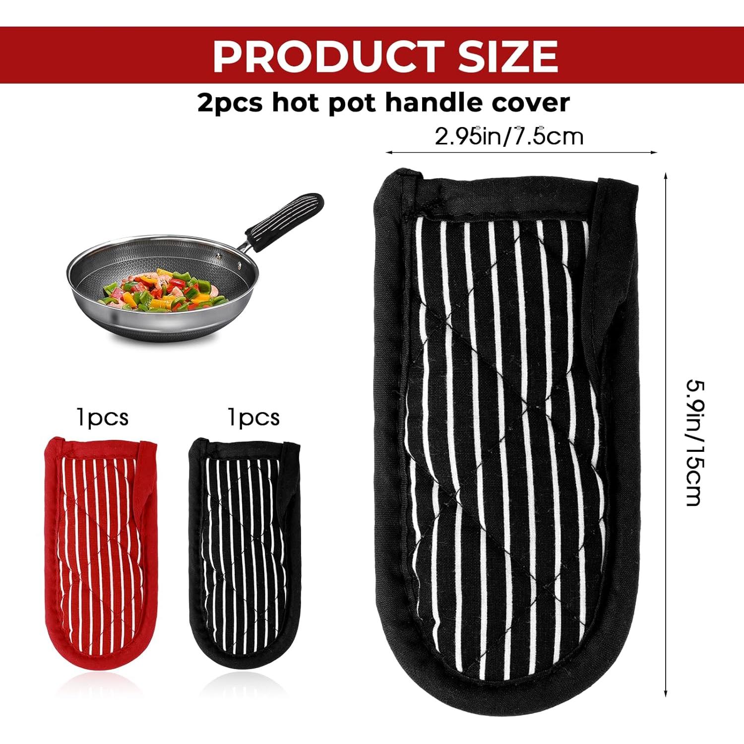 Fundas para Mangos de Sartén de Hierro Fundido QfwdfcTrenz - 2 Pcs Antideslizantes y Resistentes al Calor