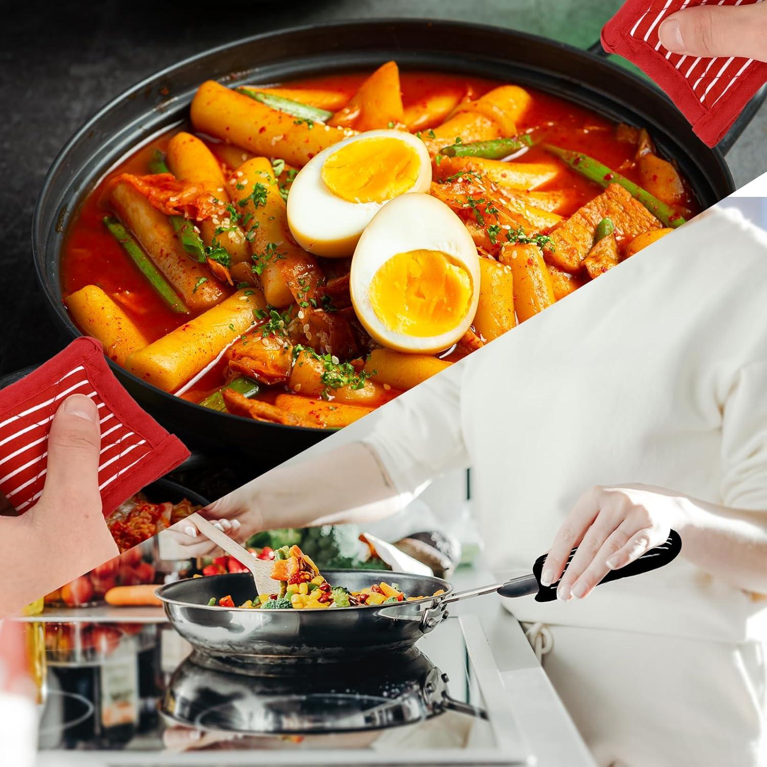 Fundas para Mangos de Sartén de Hierro Fundido QfwdfcTrenz - 2 Pcs Antideslizantes y Resistentes al Calor