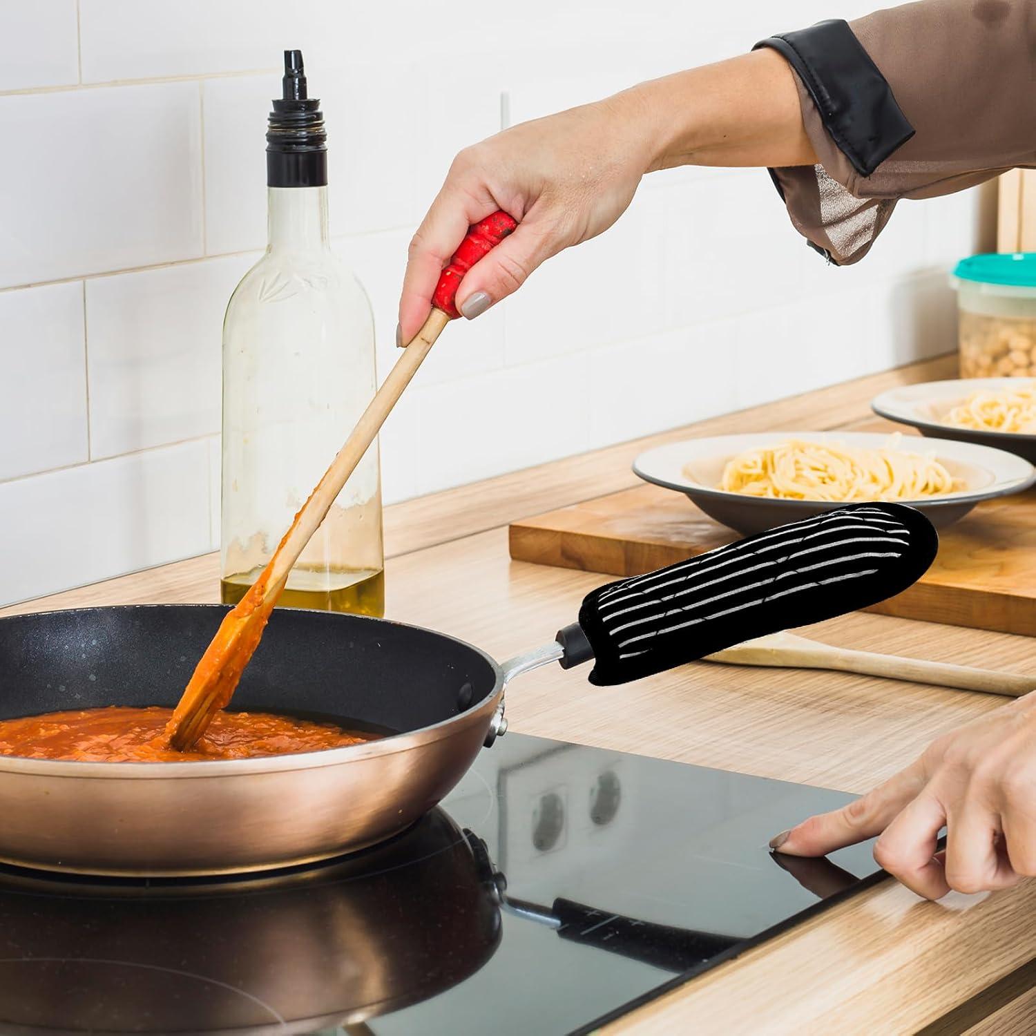 Fundas para Mangos de Sartén de Hierro Fundido QfwdfcTrenz - 2 Pcs Antideslizantes y Resistentes al Calor