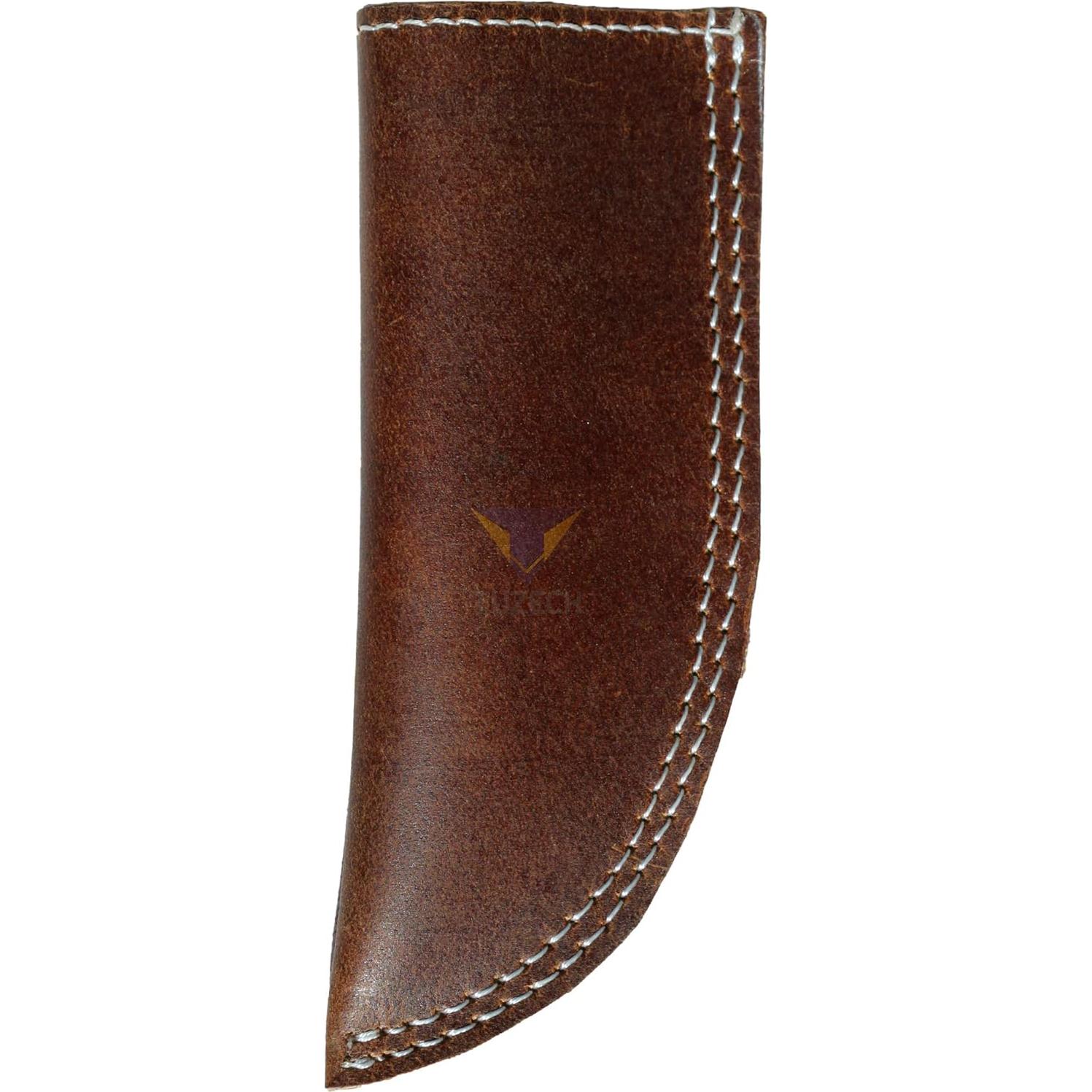 Cubre Mango de Sartén de Cuero Tuzech Marrón 14x5 cm