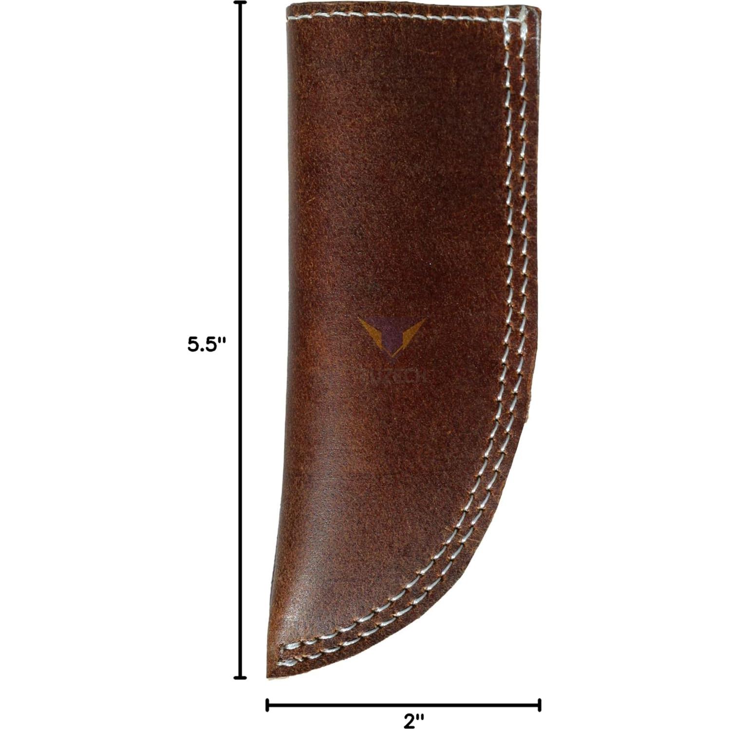 Cubre Mango de Sartén de Cuero Tuzech Marrón 14x5 cm