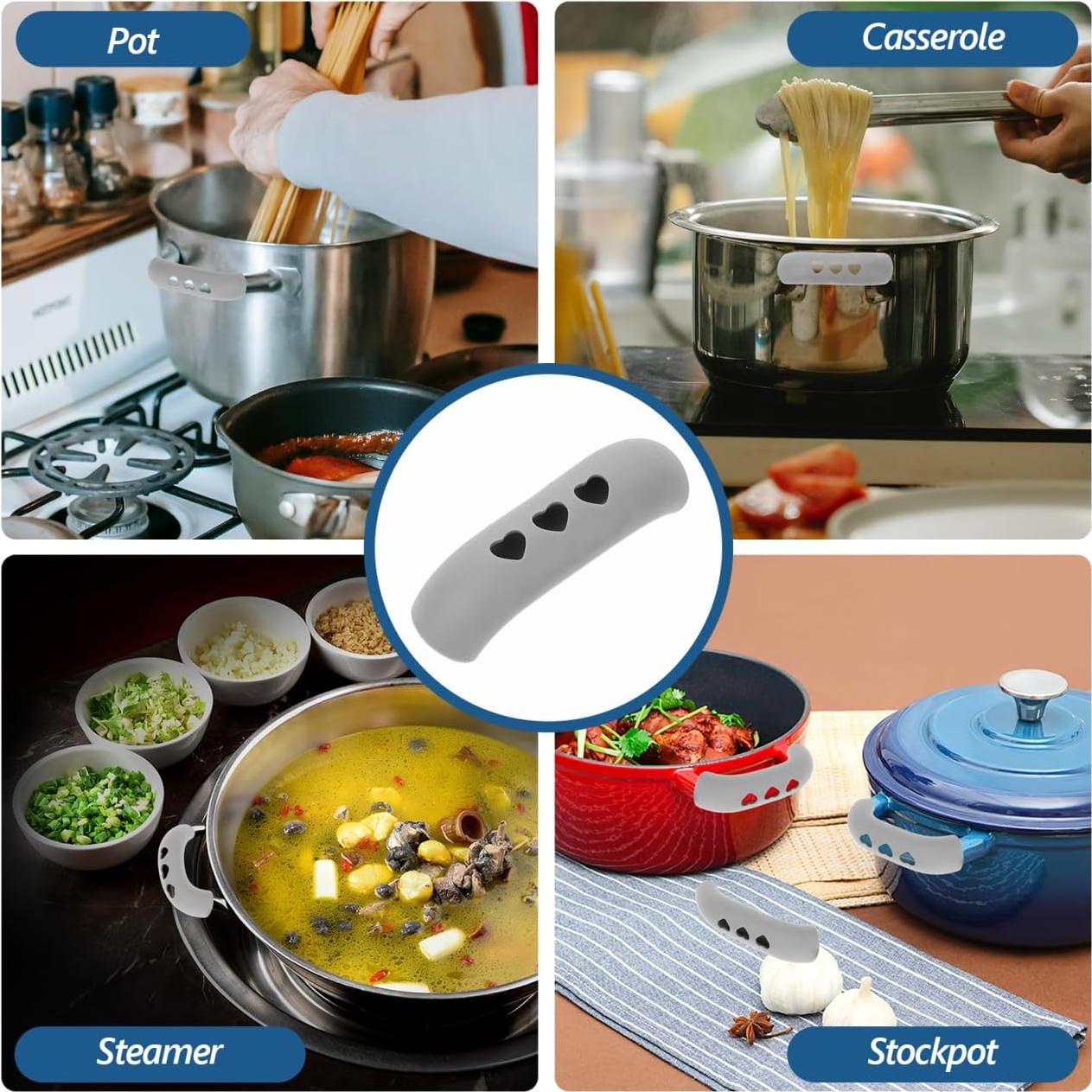 Mangas de Silicona Housoutil para Sostenedores de Calor 10PCS