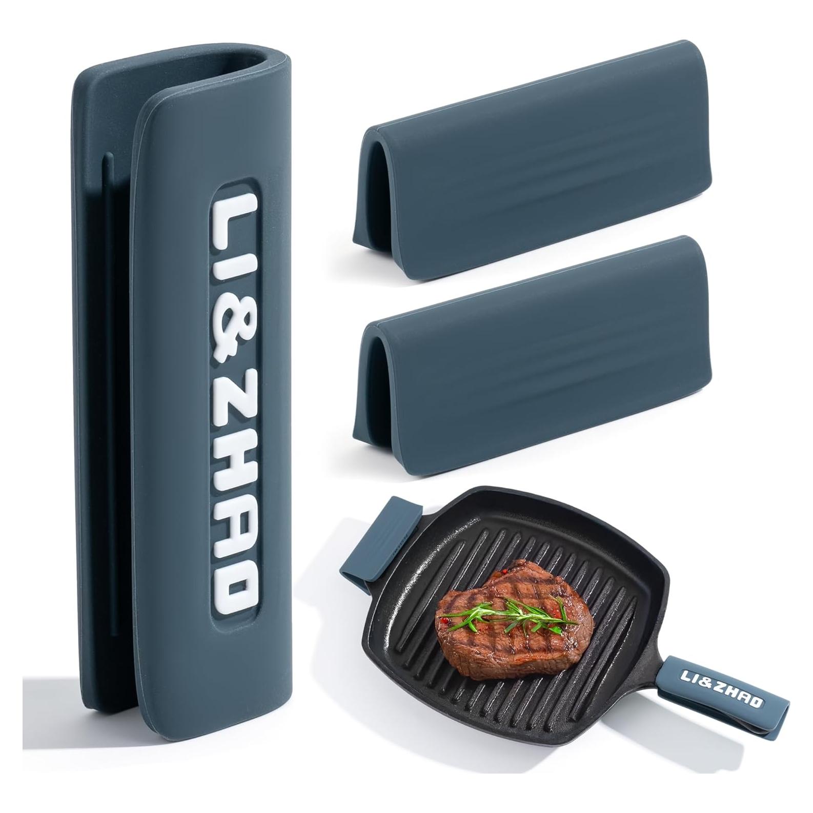 Cubierta de Mango de Silicona Li & Zhao - 3 Piezas Azul