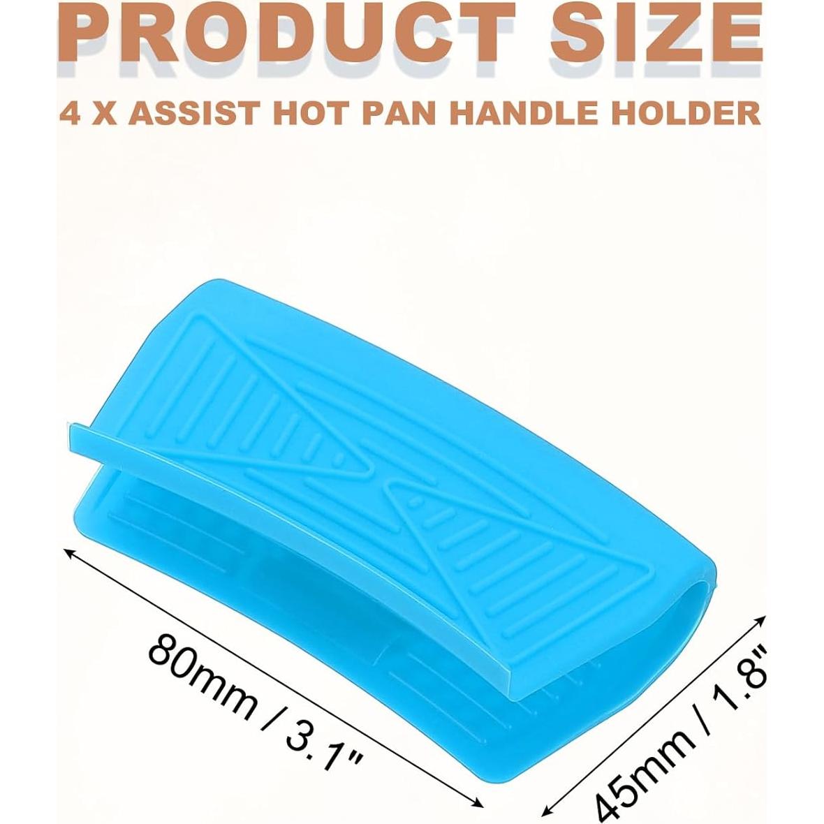 Funda de Mango de Sartén de Silicona uxcell - 4 Pcs Antideslizante