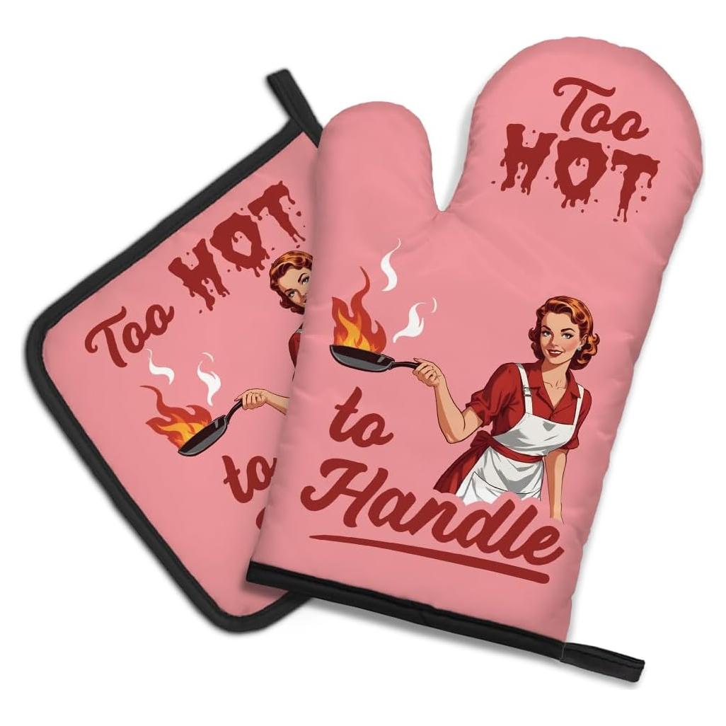 Juego de Manoplas y Soportes para Ollas DYJYBMY Rosa