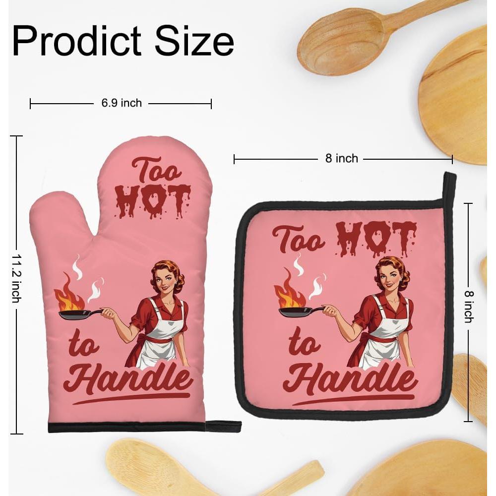 Juego de Manoplas y Soportes para Ollas DYJYBMY Rosa