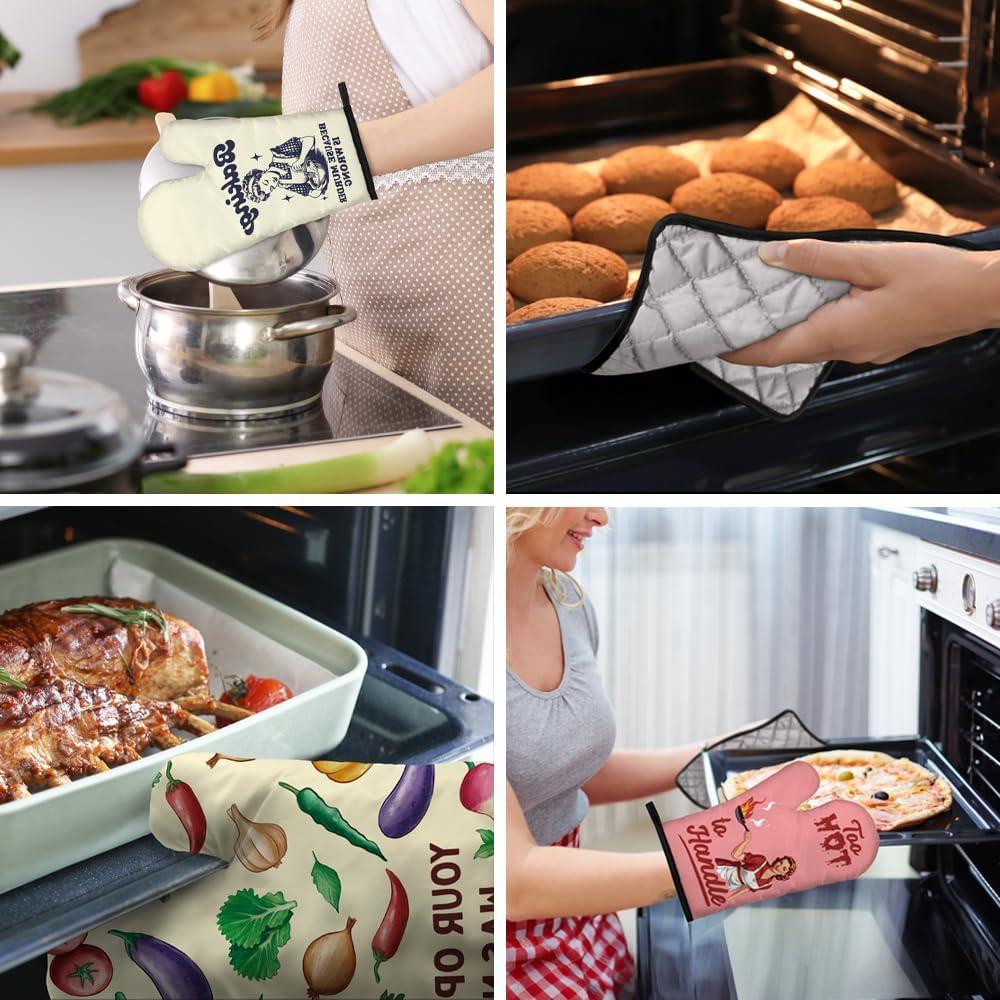 Juego de Manoplas y Soportes para Ollas DYJYBMY Rosa