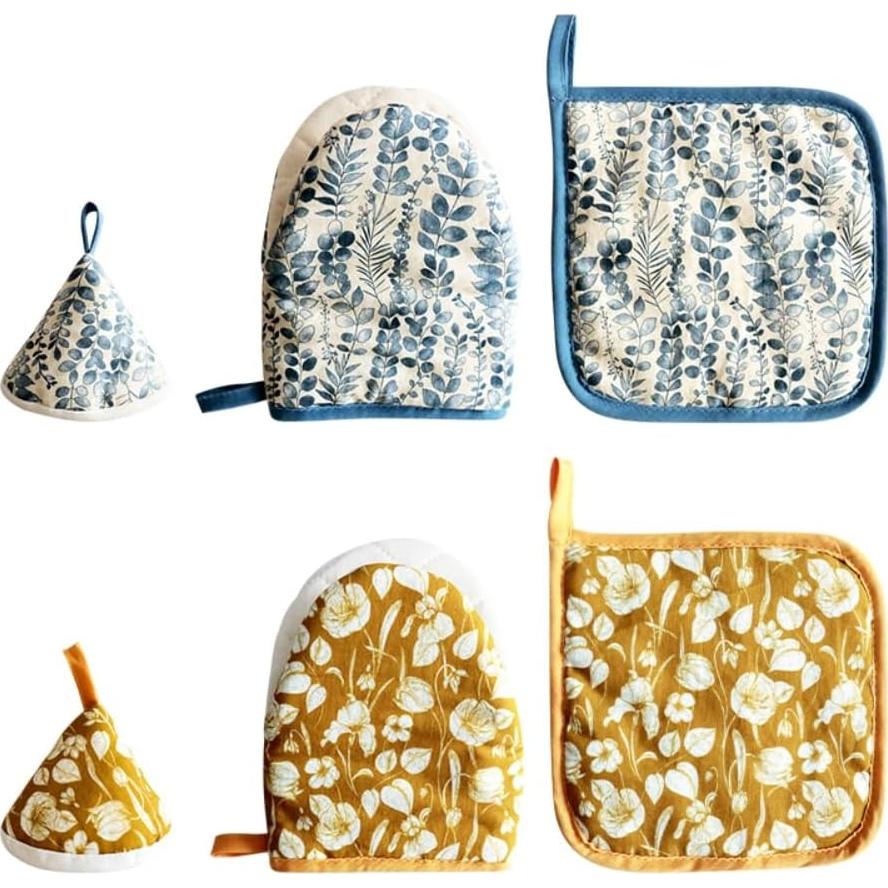 Juego de Manoplas de Horno y Soporte para Olla Genérico - 3 Piezas