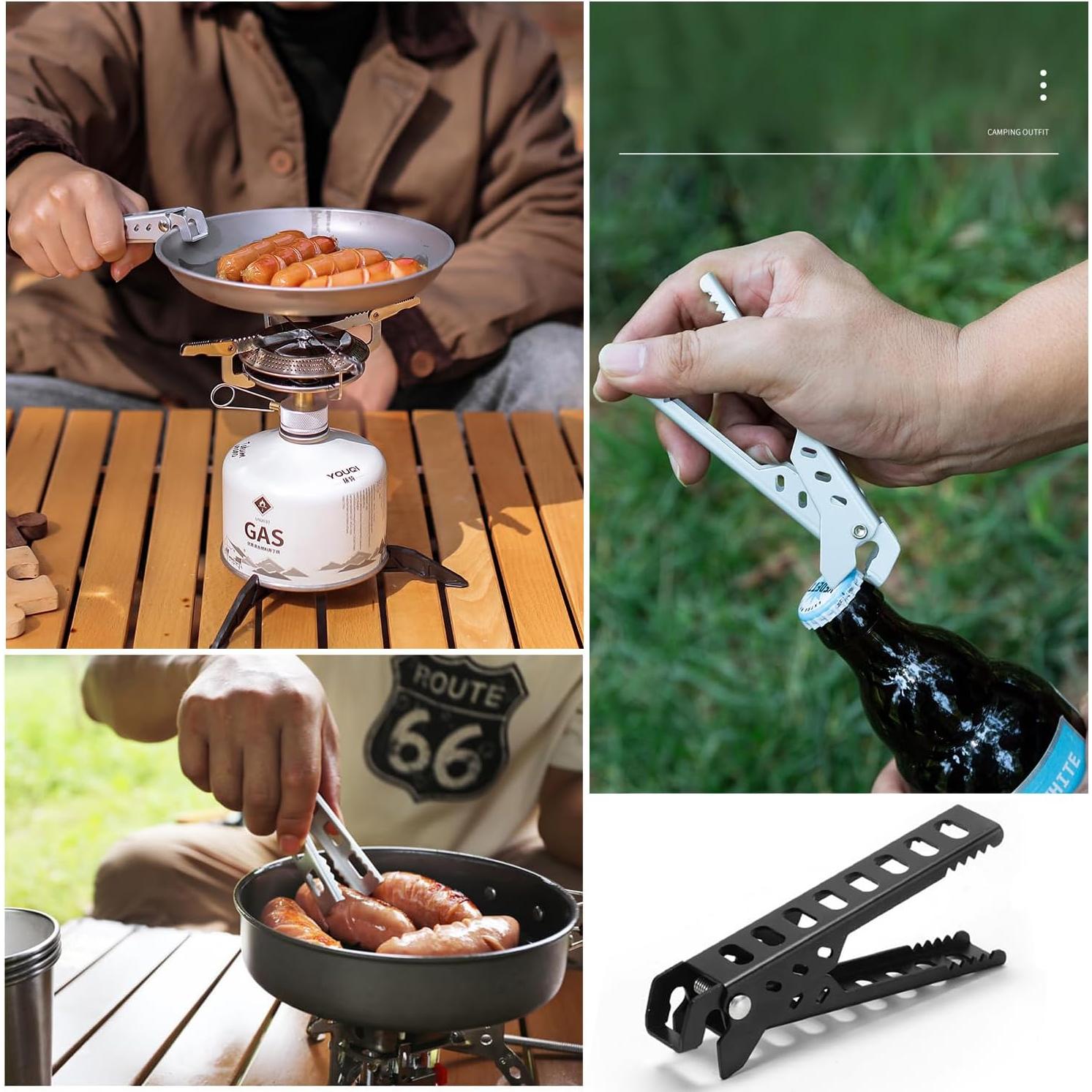 2 Utensilios de Cocina Antideslizantes SquEqu para Camping