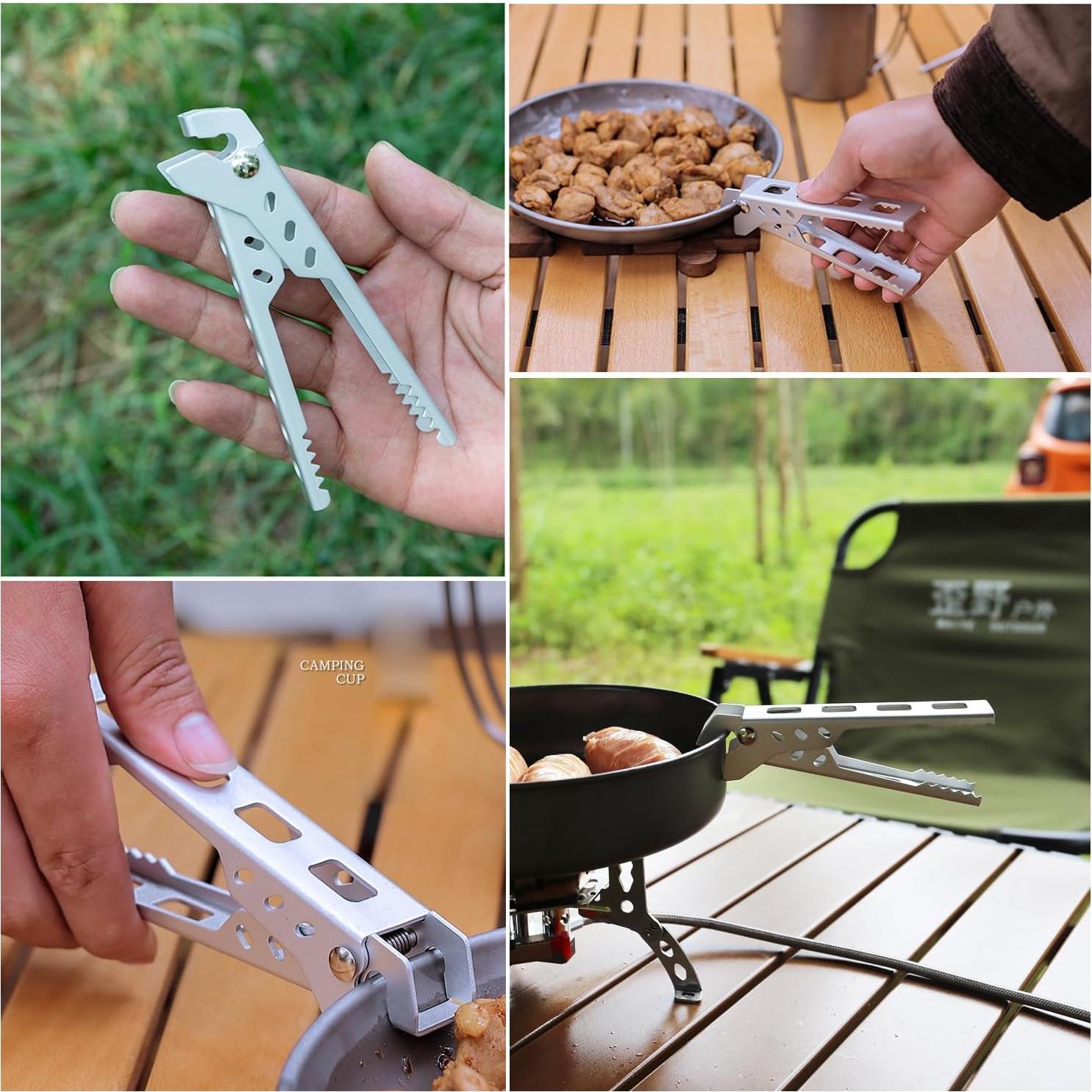 2 Utensilios de Cocina Antideslizantes SquEqu para Camping