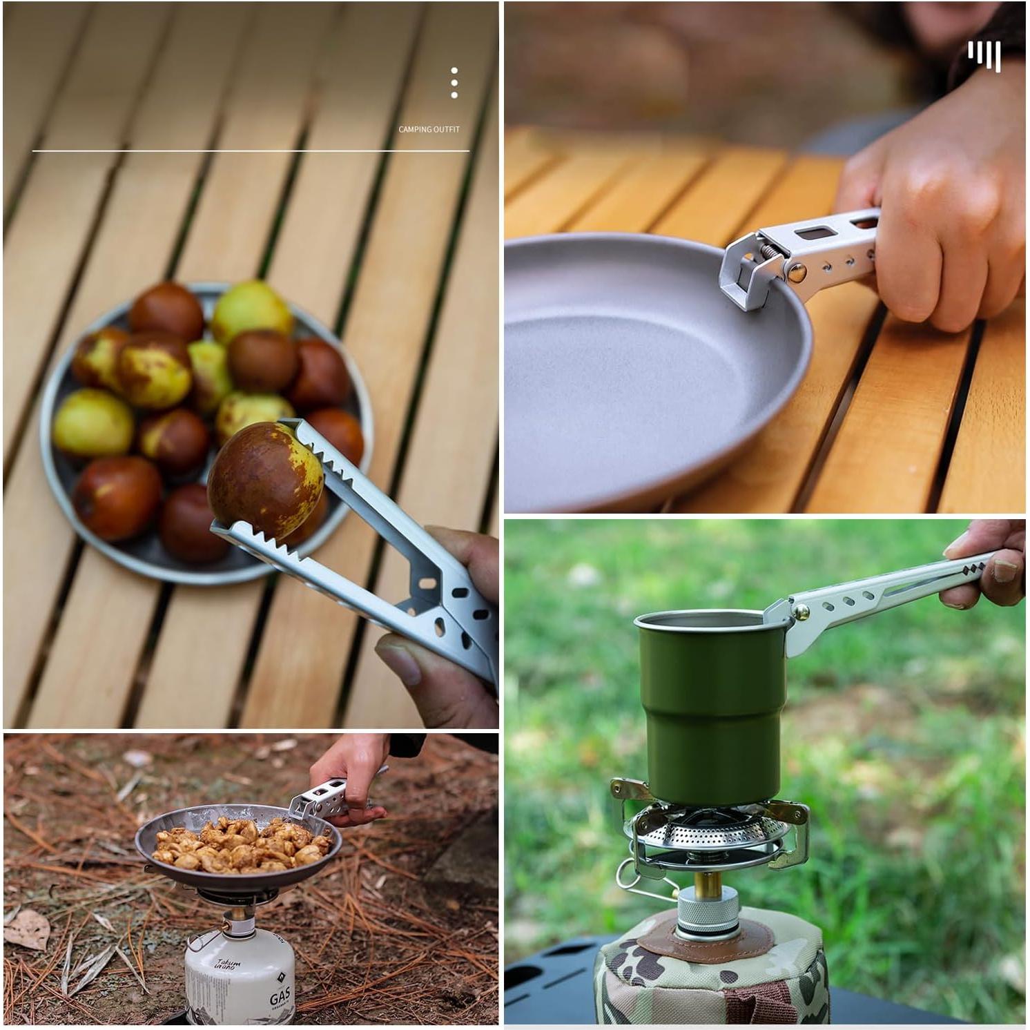 2 Utensilios de Cocina Antideslizantes SquEqu para Camping