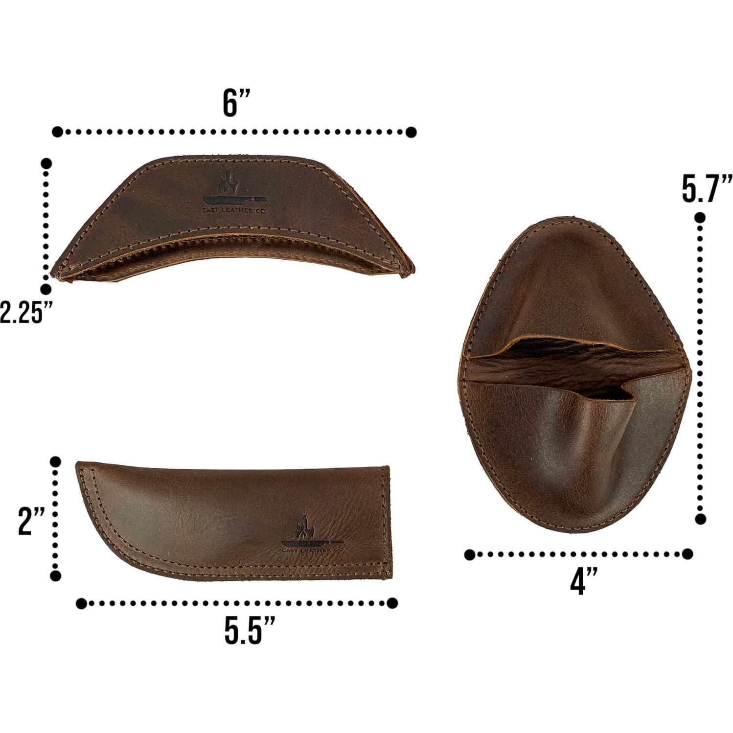 Juego de 3 Sujetadores de Cuero Cast Leather Co. Marrón