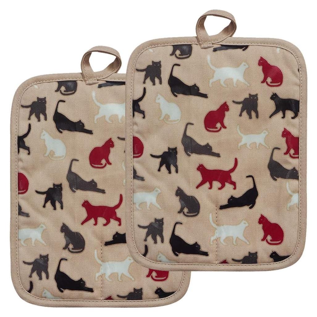 Juego de Agarraderas de Silicona RED LMLDETA 2 Piezas Antideslizantes