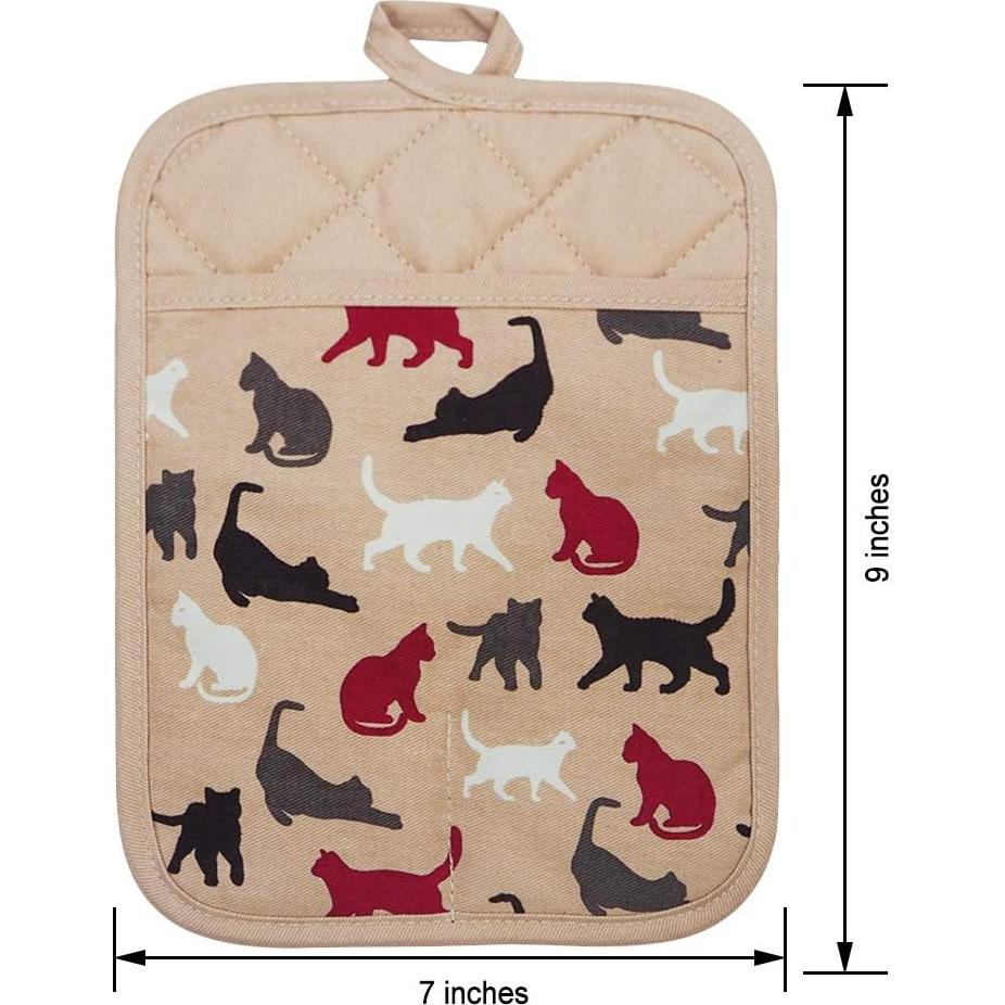 Juego de Agarraderas de Silicona RED LMLDETA 2 Piezas Antideslizantes