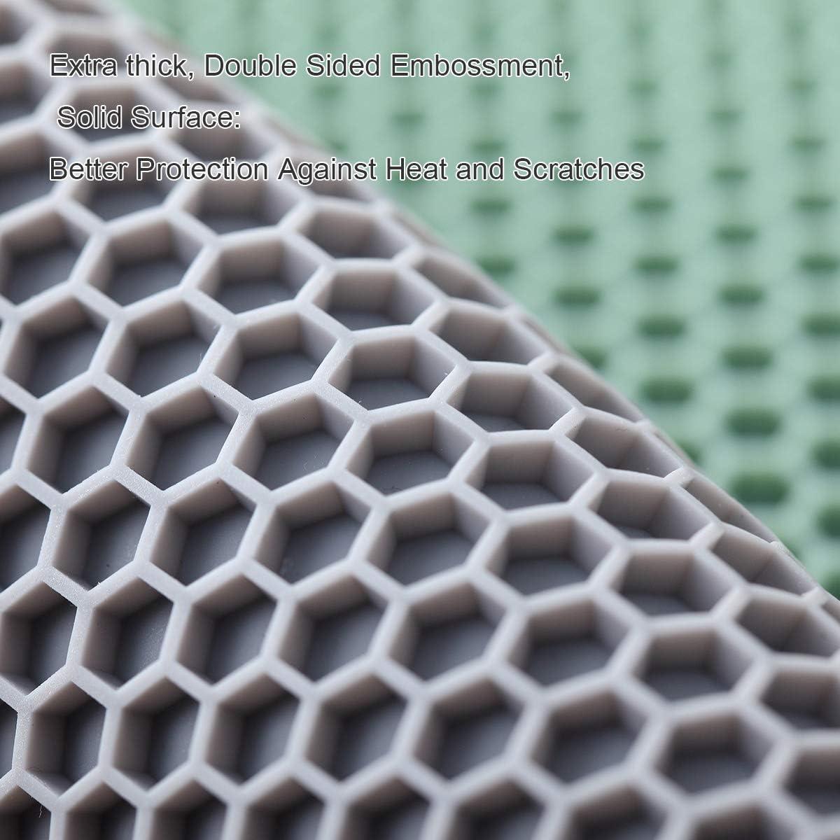 Juego de 4 Tapetes de Silicona Antideslizantes Colinda Rojo