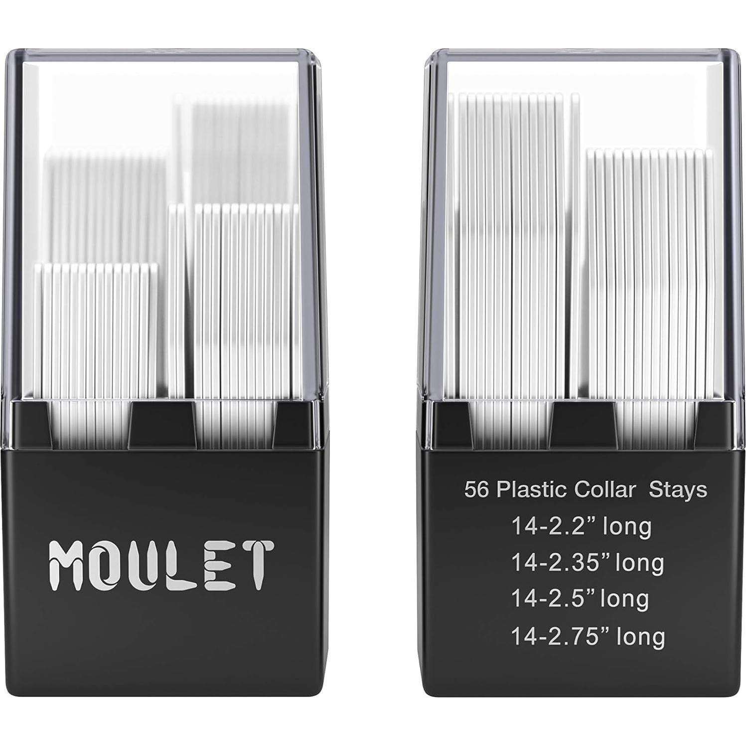 Collares de Camisa Moulet - Set 56 Piezas en 4 Tamaños