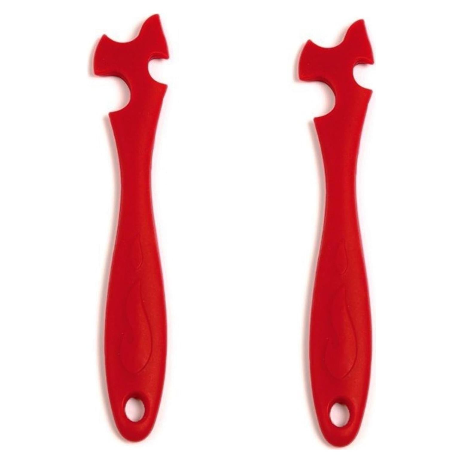 Empujador Jalador de Rejilla de Horno Norpro 2 Piezas Silicona Roja