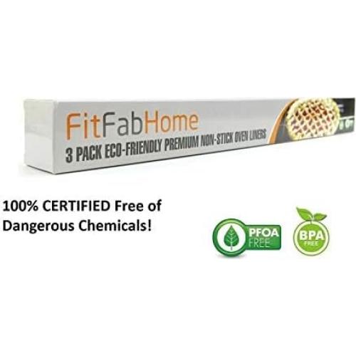 Paquete de 3 alfombrillas para horno FitFabHome 40x58 cm