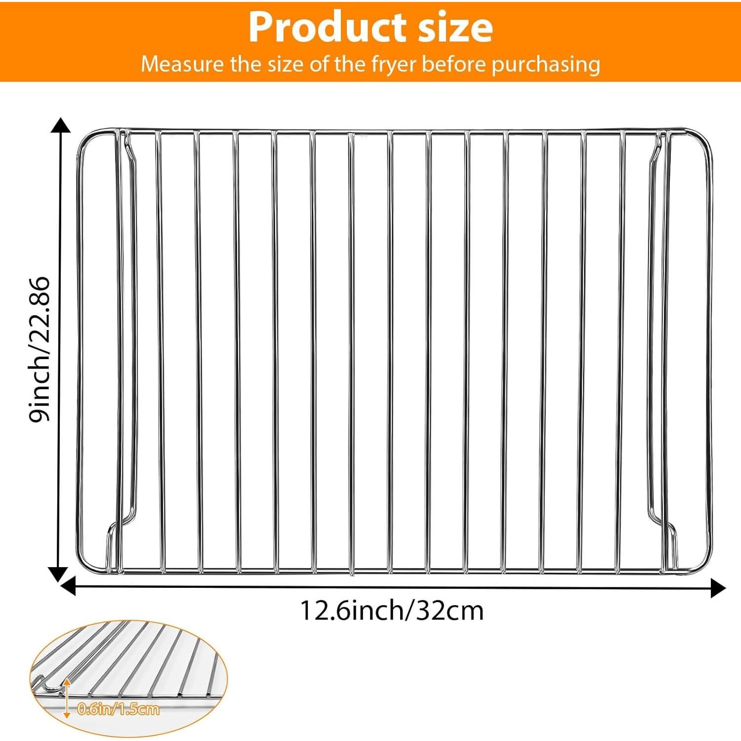 Countertop Toaster Oven Wire Rack for Hamilton Beach, 12.6×9 IN Stainless Steel Food Grade Toaster Oven Accessories Replacement Parts, Dishwasher Safe