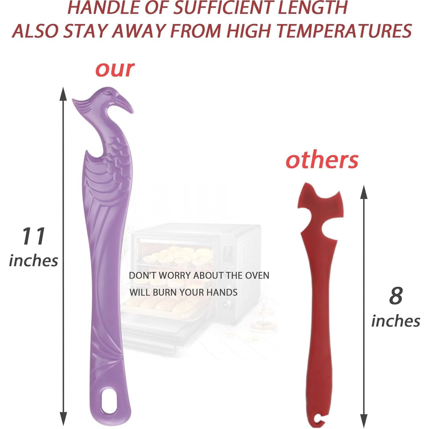 Herramienta de Empuje y Tirón para Rejilla de Horno ziHenryDa - 2 Piezas Violeta
