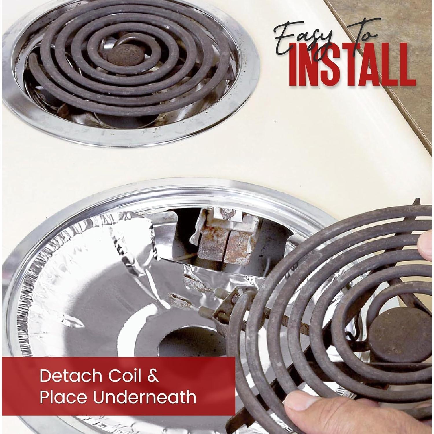 Cubiertas de quemadores eléctricos de aluminio y protectores de horno de silicona Linda's Essentials