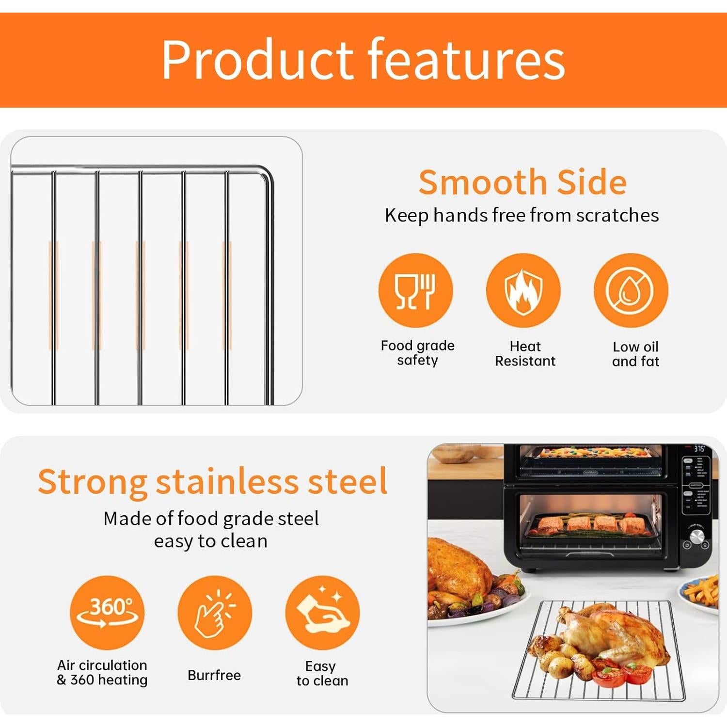 Rejilla de Alambre Ninja DCT401 DCT451 33x31.5cm Acero Inoxidable