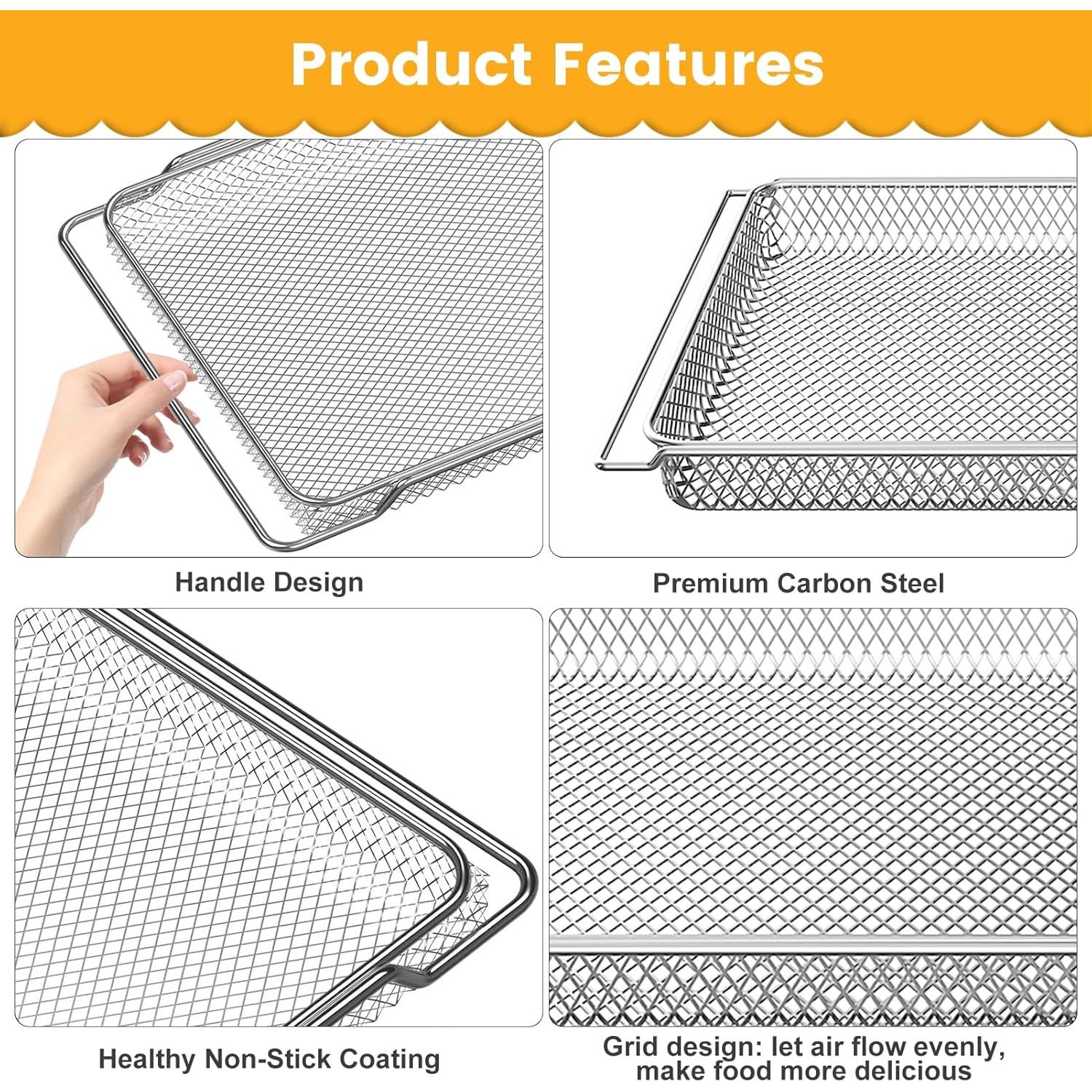 Cesta de Freidora de Aire COSORI CS130 CO130 Acero Inoxidable 36x30 cm