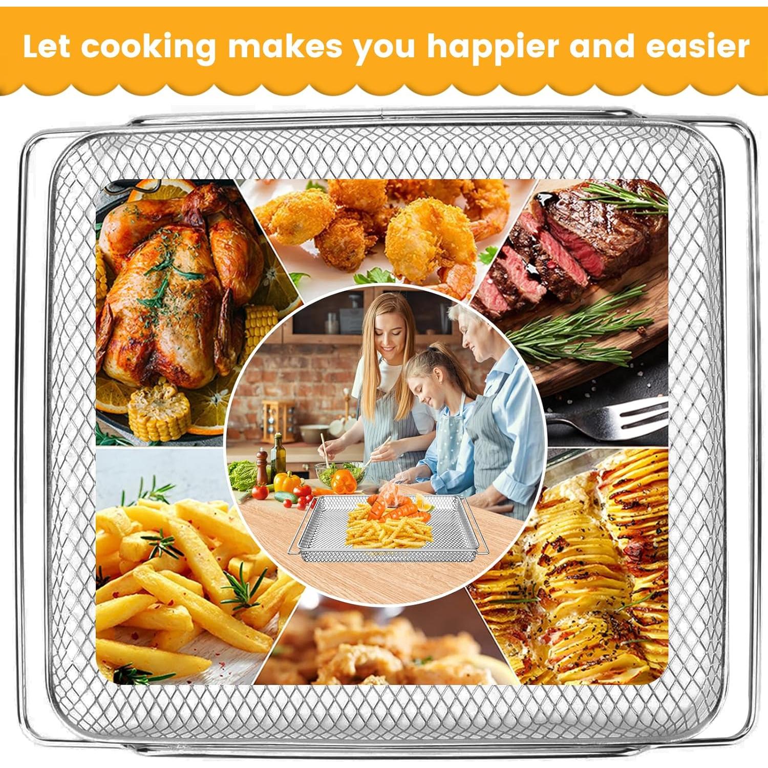 Cesta de Freidora de Aire COSORI CS130 CO130 Acero Inoxidable 36x30 cm