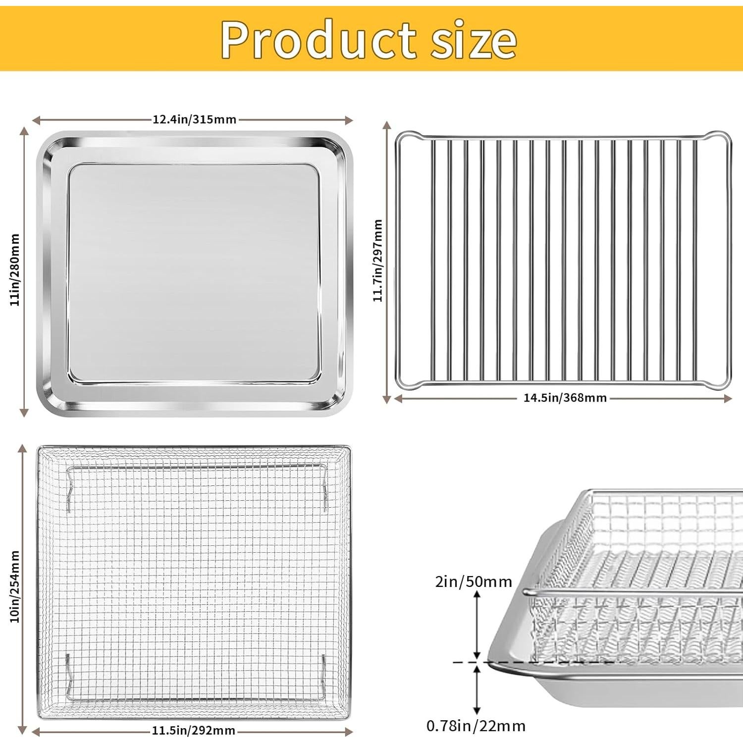 Juego de Horneado 3 Piezas Cuisinart TOA-95 Acero Inoxidable
