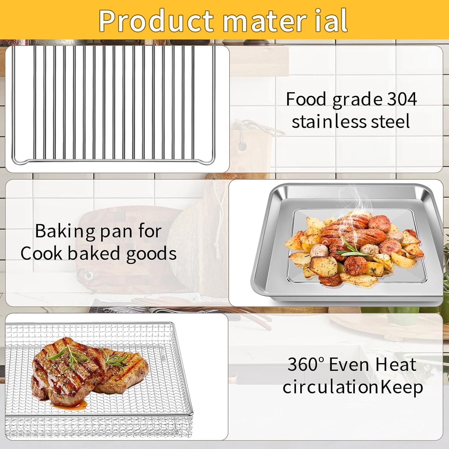 Juego de Horneado 3 Piezas Cuisinart TOA-95 Acero Inoxidable