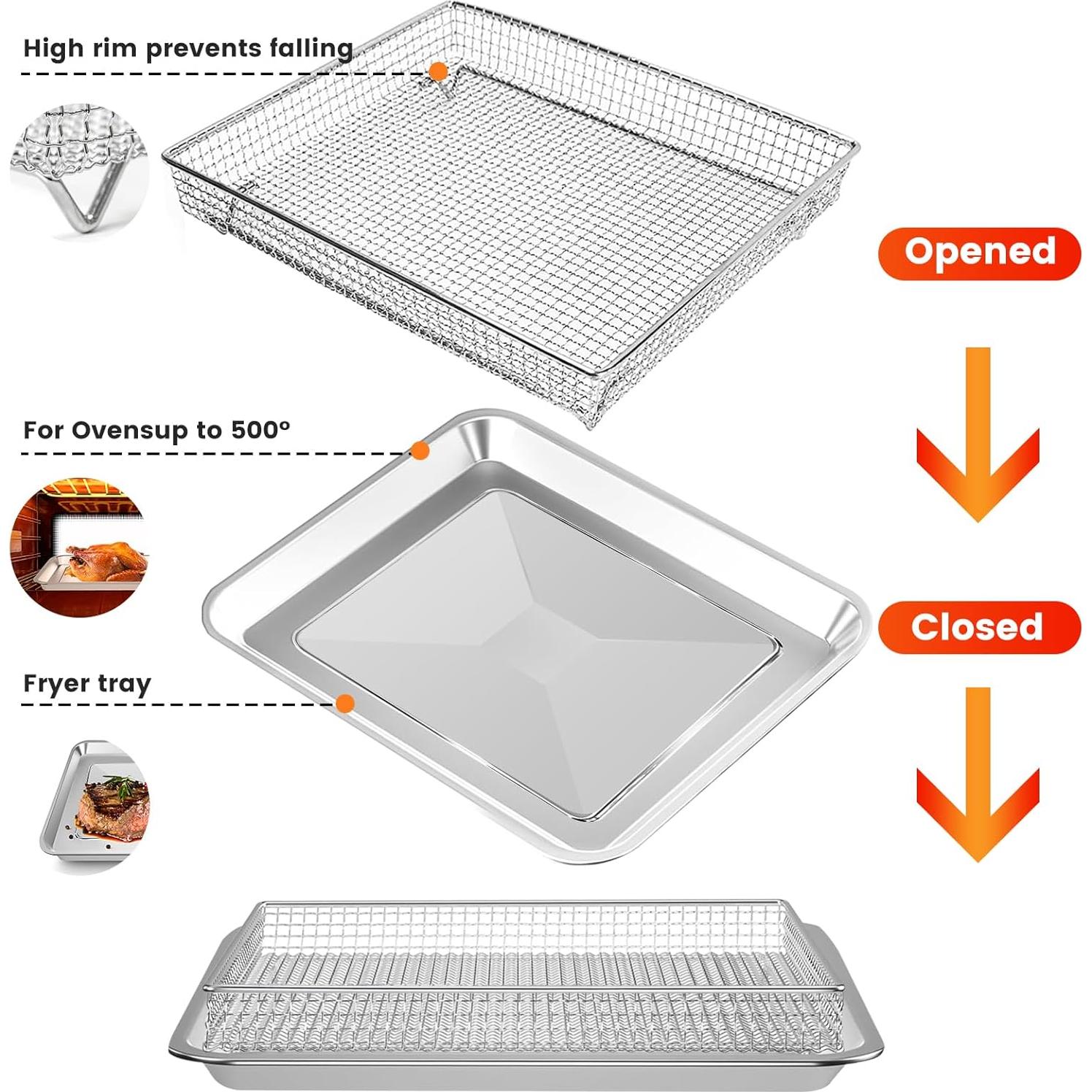 Cesta de Acero para Freidora de Aire Cuisinart TOA-60/65/70 31x27.9 cm