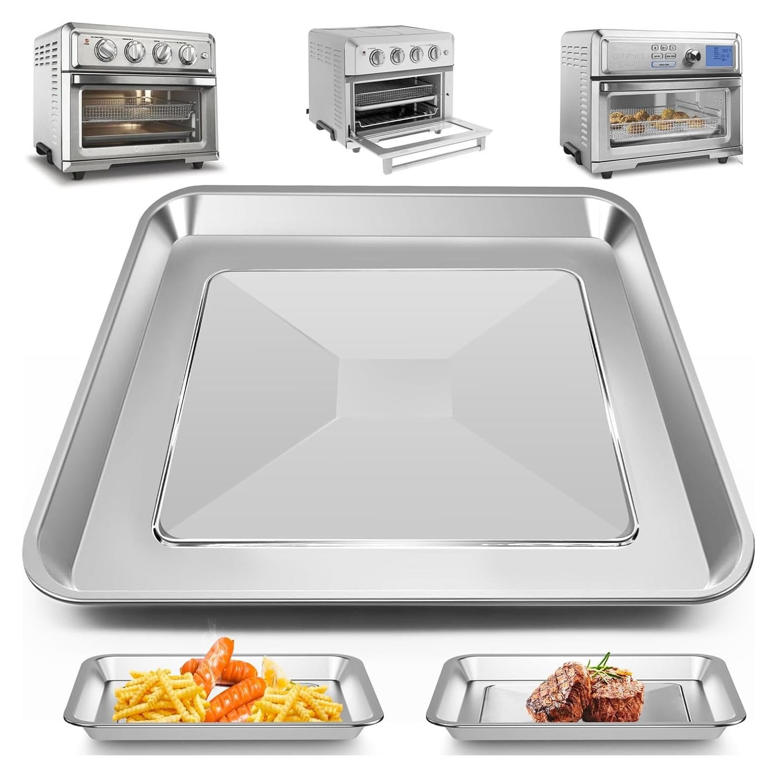 Cesta de Acero Inoxidable para Freidora de Aire Cuisinart 31.5x27.9 cm