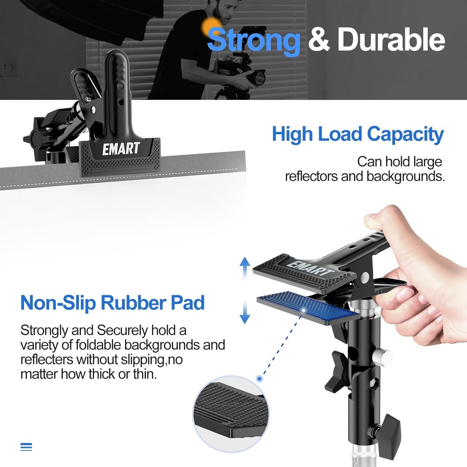 Soporte de Reflector EMART Abrazadera Metalica Paquete de 2