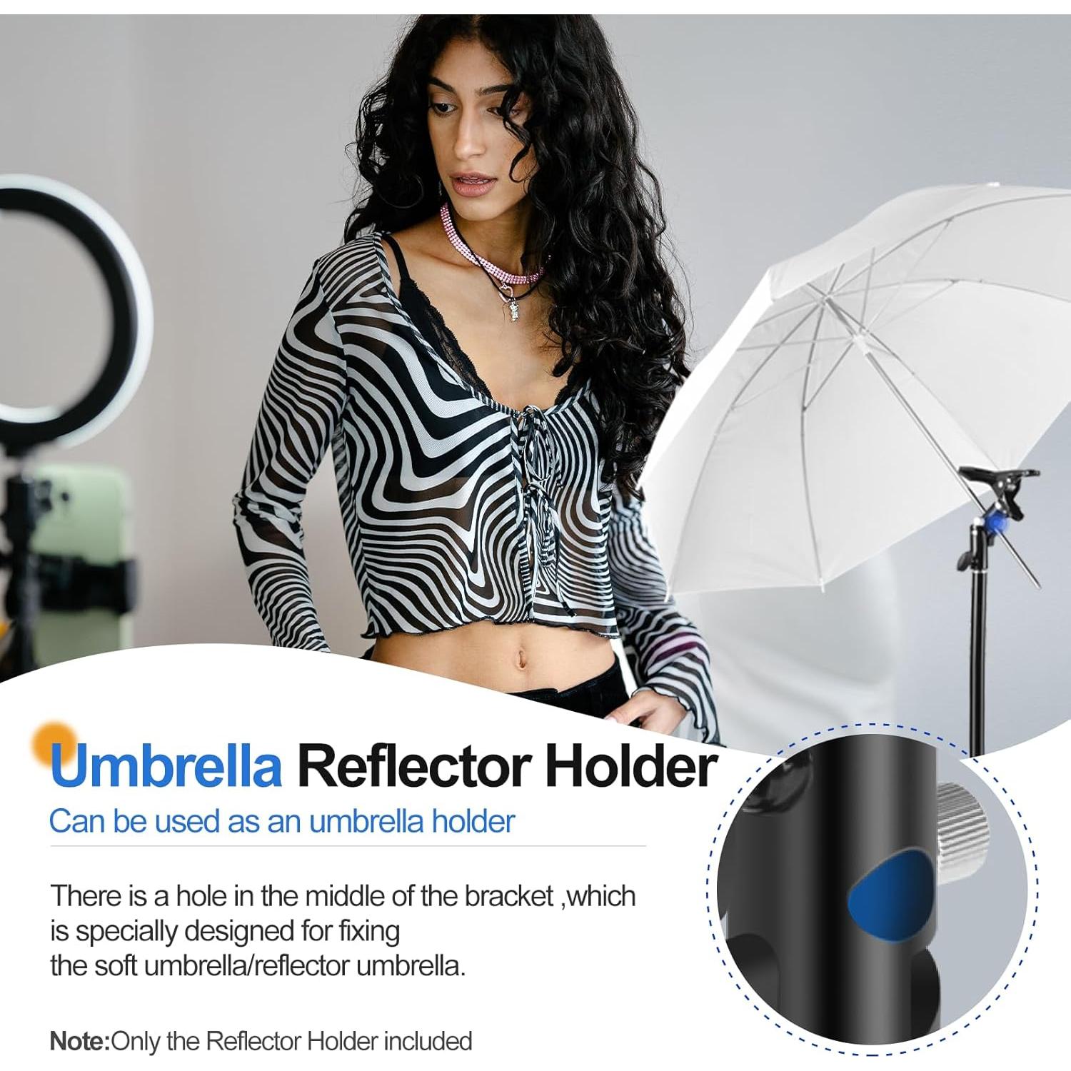 Soporte de Reflector EMART Abrazadera Metalica Paquete de 2