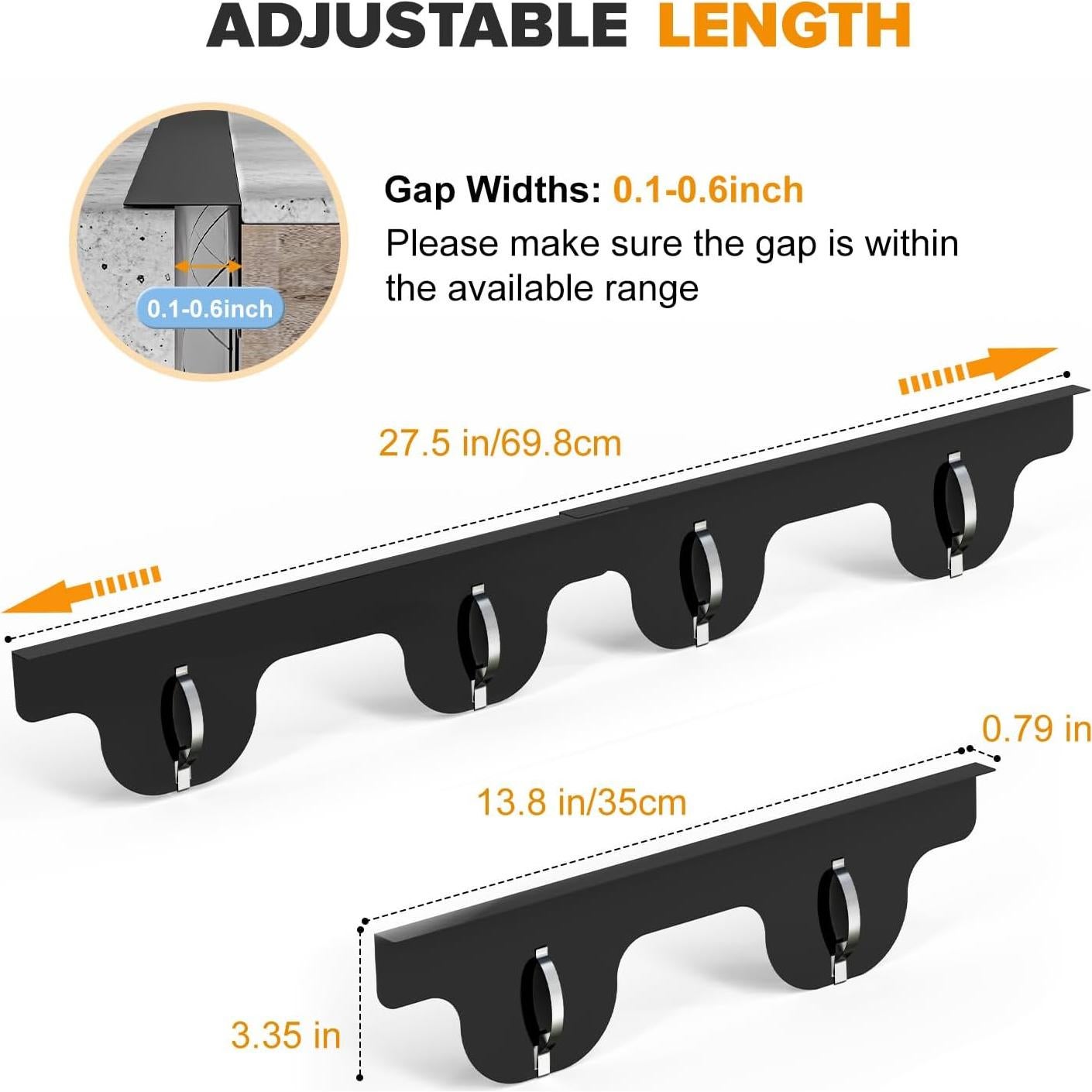 Cubiertas de Espacio para Estufa Tequie - Acero Inoxidable 304, 35-70 cm