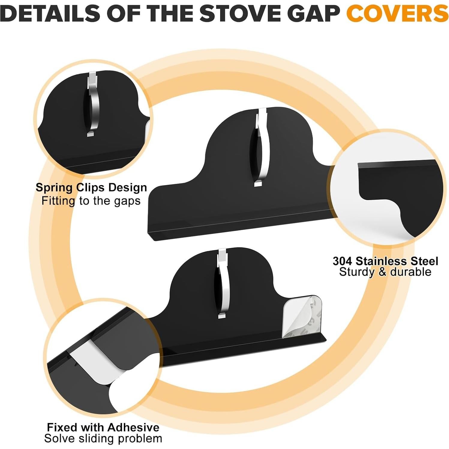 Cubiertas de Espacio para Estufa Tequie - Acero Inoxidable 304, 35-70 cm