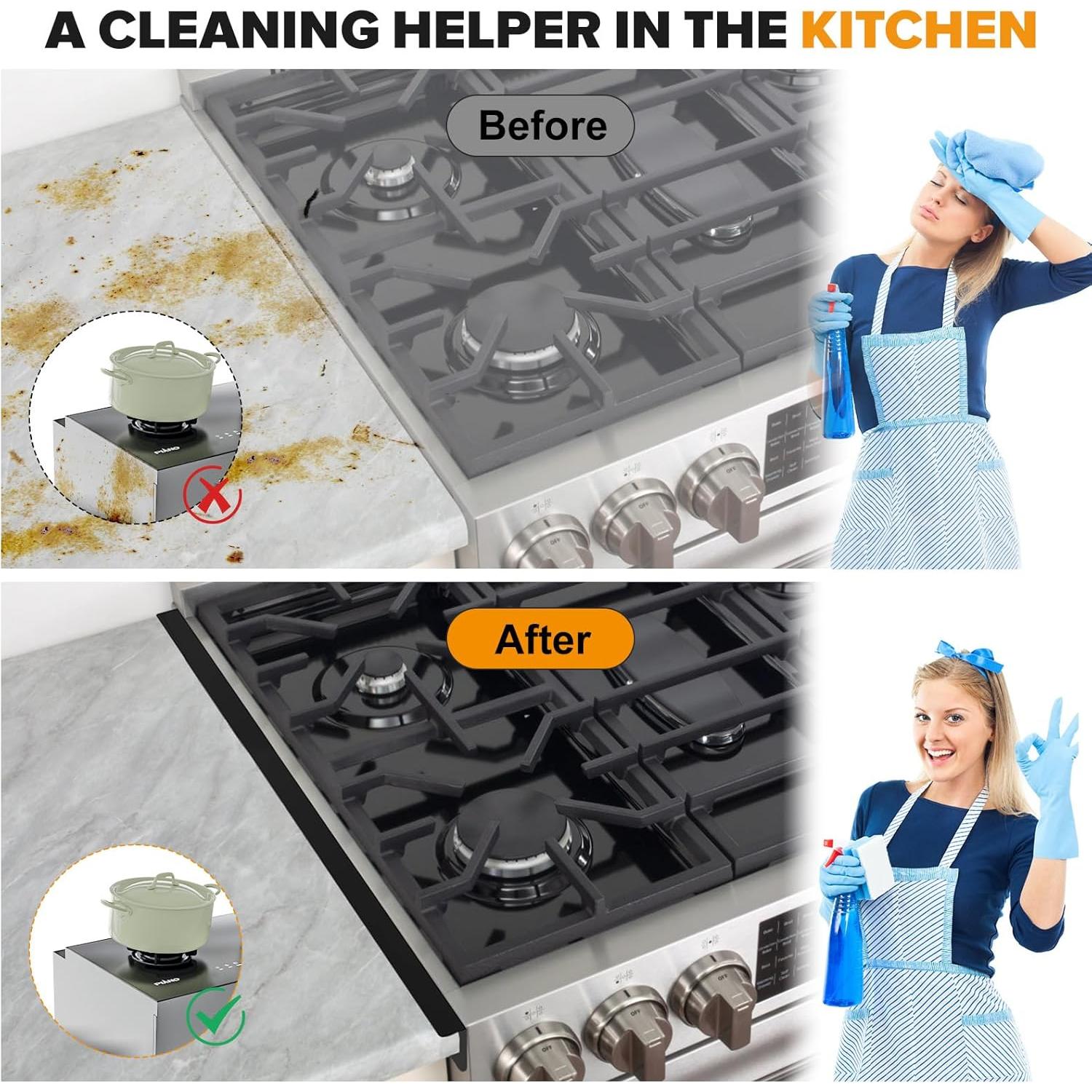 Cubiertas de Espacio para Estufa Tequie - Acero Inoxidable 304, 35-70 cm