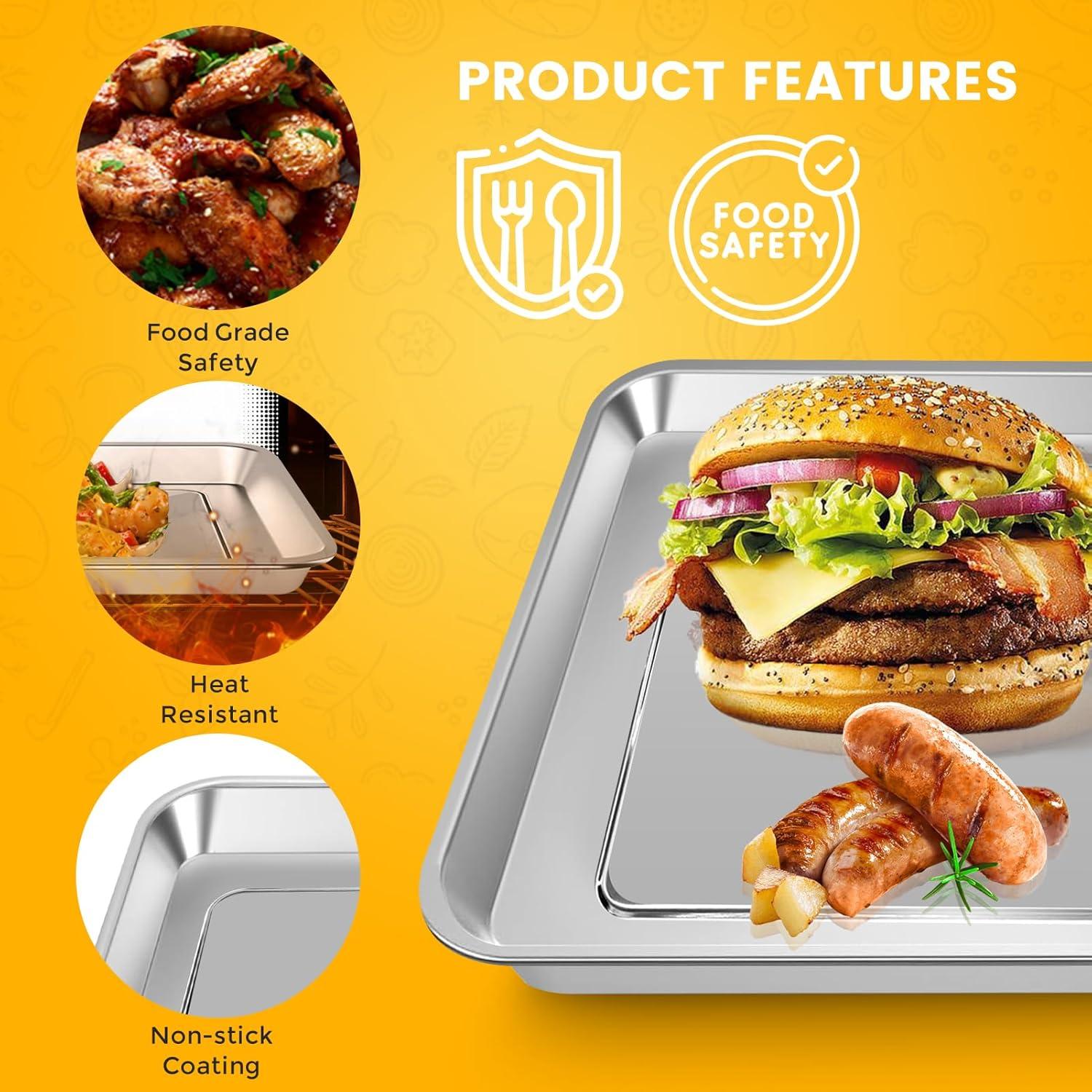 Canasta de Acero Inoxidable para Freidora de Aire Cuisinart TOA 95 - 36.8 x 29.5 cm