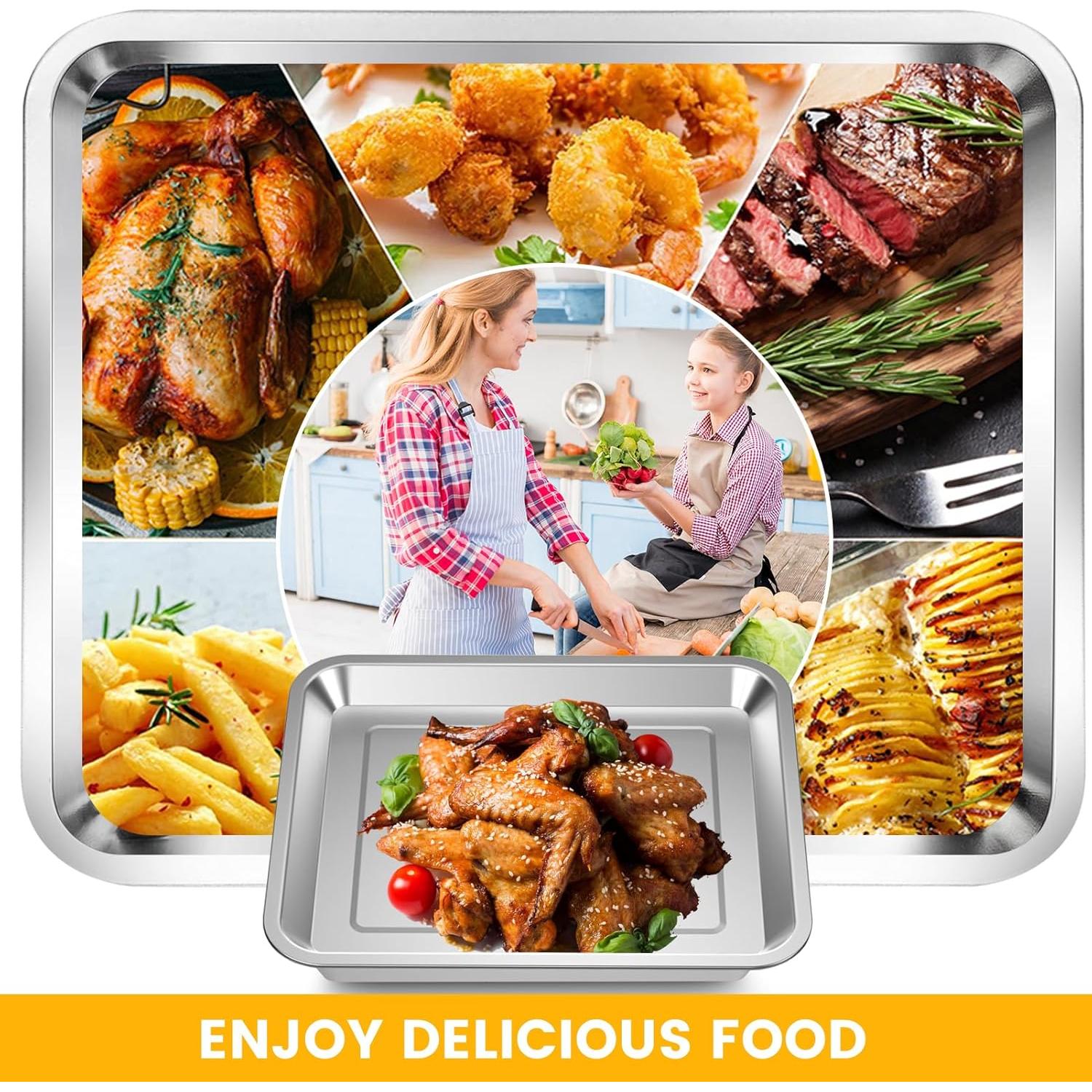 Canasta de Acero Inoxidable para Freidora de Aire Cuisinart TOA 95 - 36.8 x 29.5 cm