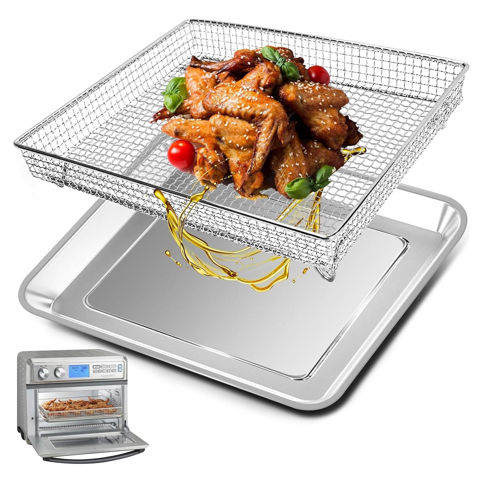 Bandeja de Acero para Freidora de Aire TOA-95 36.8x29.5 cm