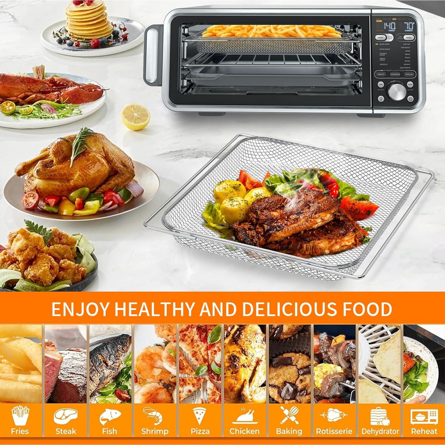 Cesta de Freidora de Aire Ninja 13.5" x 12.3" Acero FDA