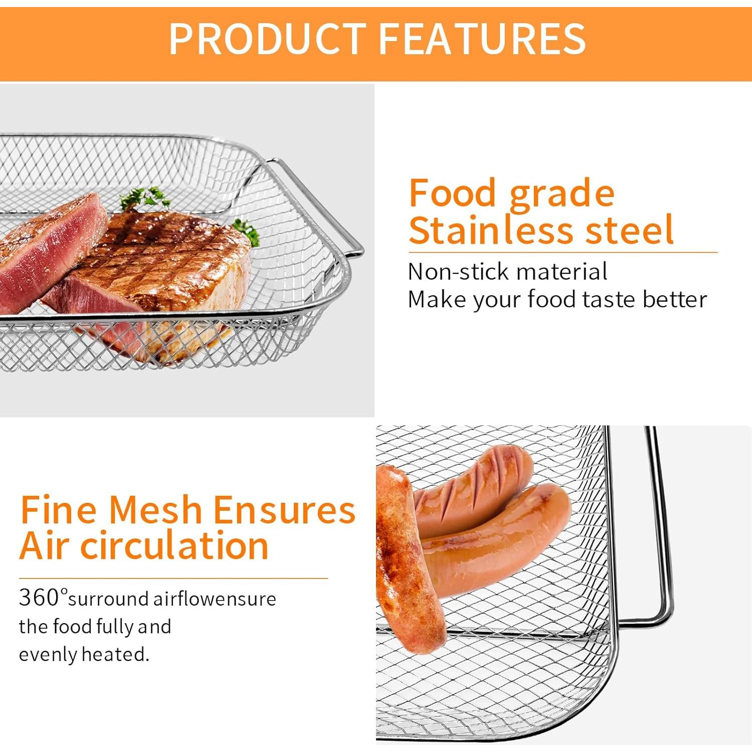 Canasta de Acero para Freidora de Aire Emeril Lagasse 31.75x25.91 cm