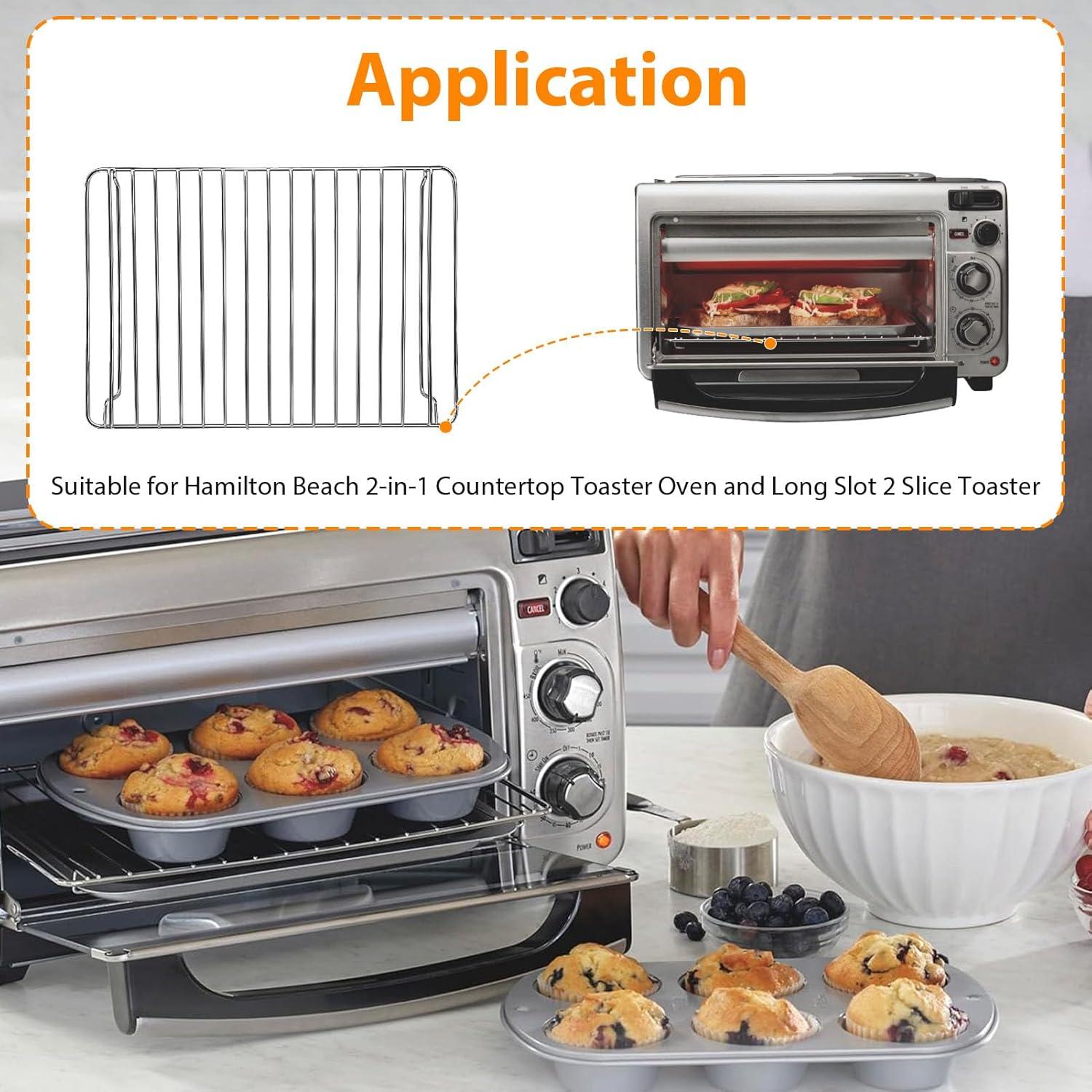 Bandeja de Acero Inoxidable para Horno Tostador Hamilton Beach 32x22 cm