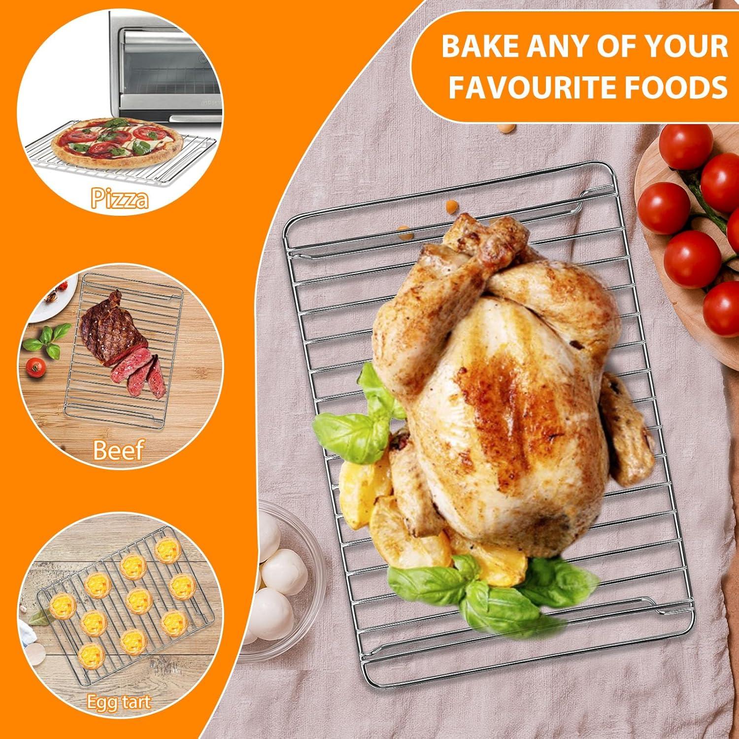 Bandeja de Acero Inoxidable para Horno Tostador Hamilton Beach 32x22 cm