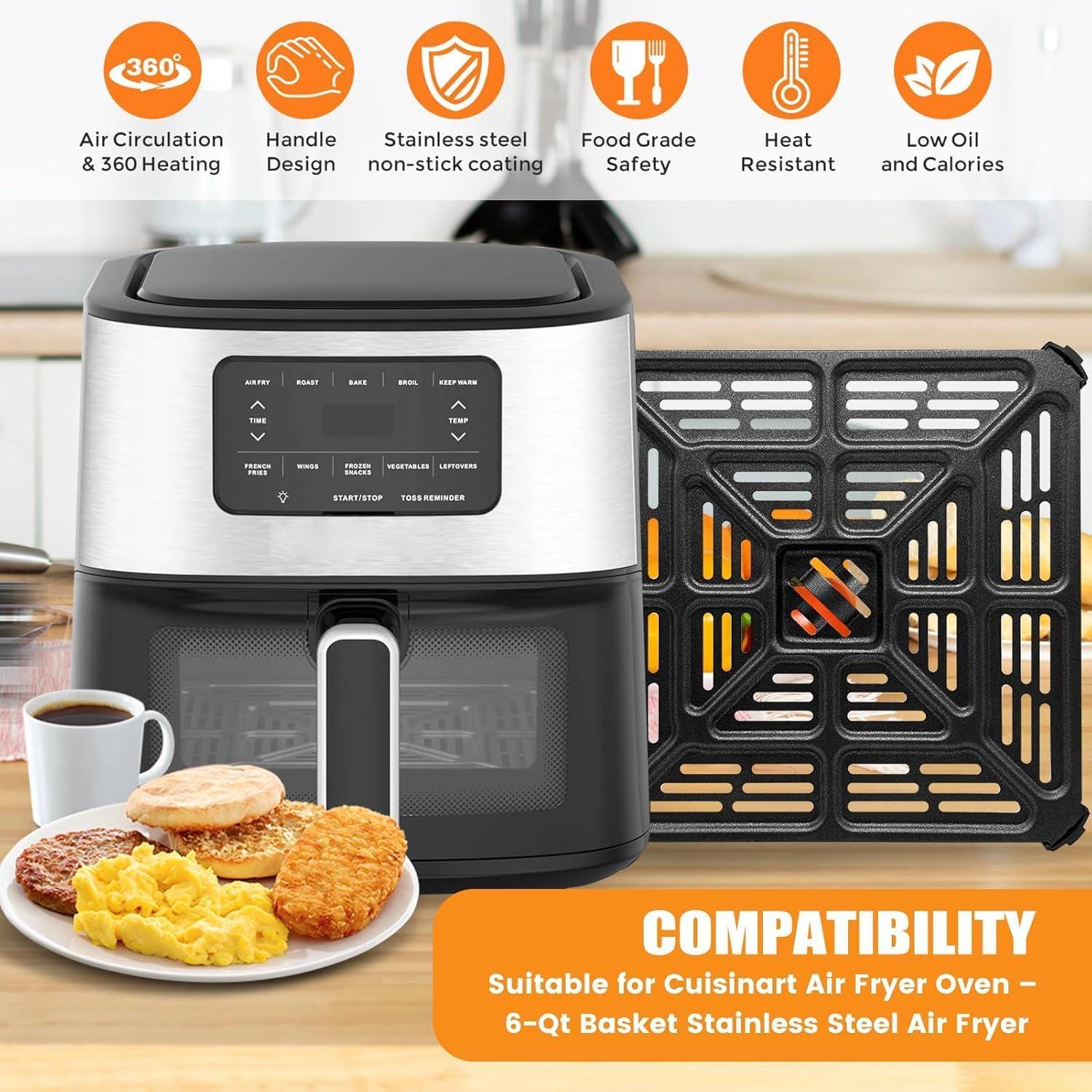 Bandeja de Acero Inoxidable para Horno de Aire Cuisinart 6QT