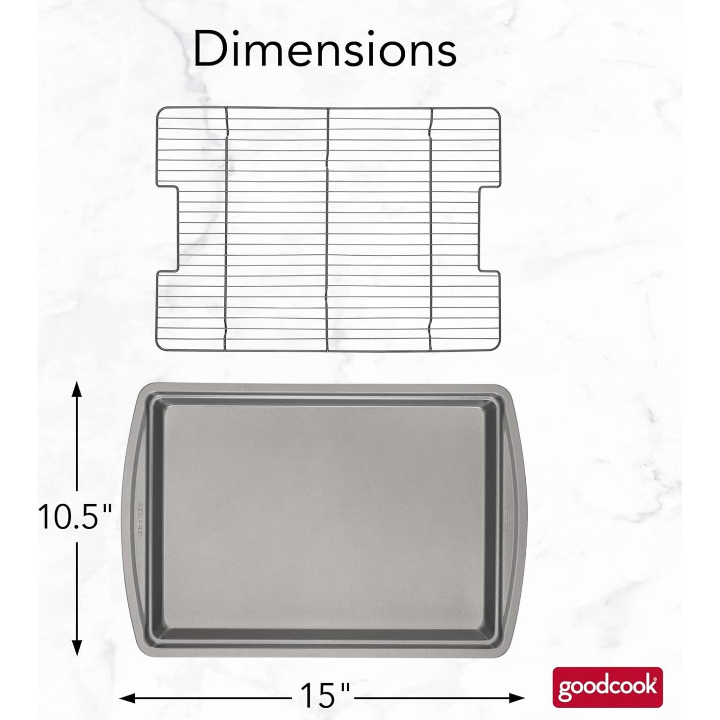 Juego de Horneado GoodCook 15" x 26.7 cm Antiadherente