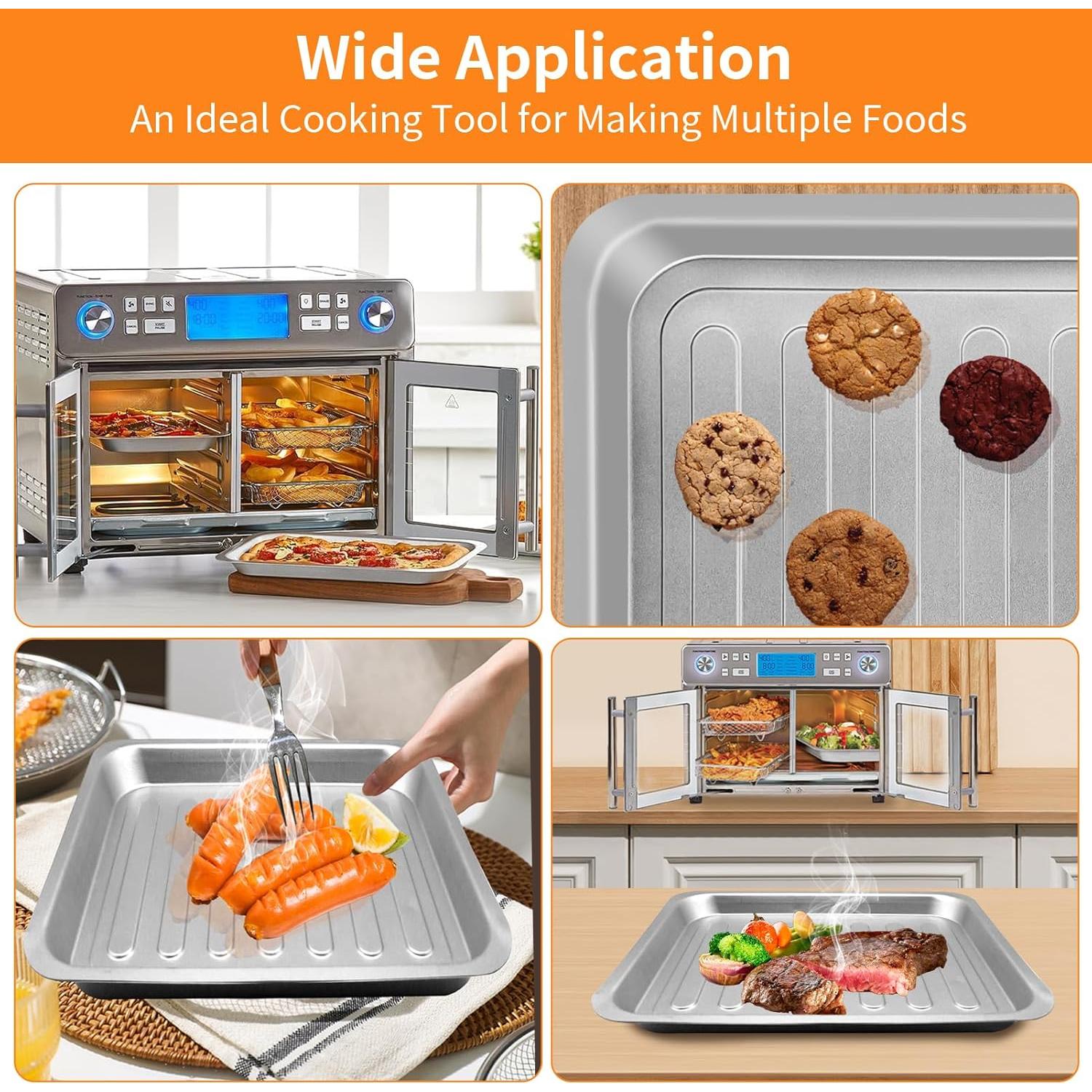 Bandeja de Acero Inoxidable para Freidora de Aire Emeril Lagasse 35.56x30.48 cm