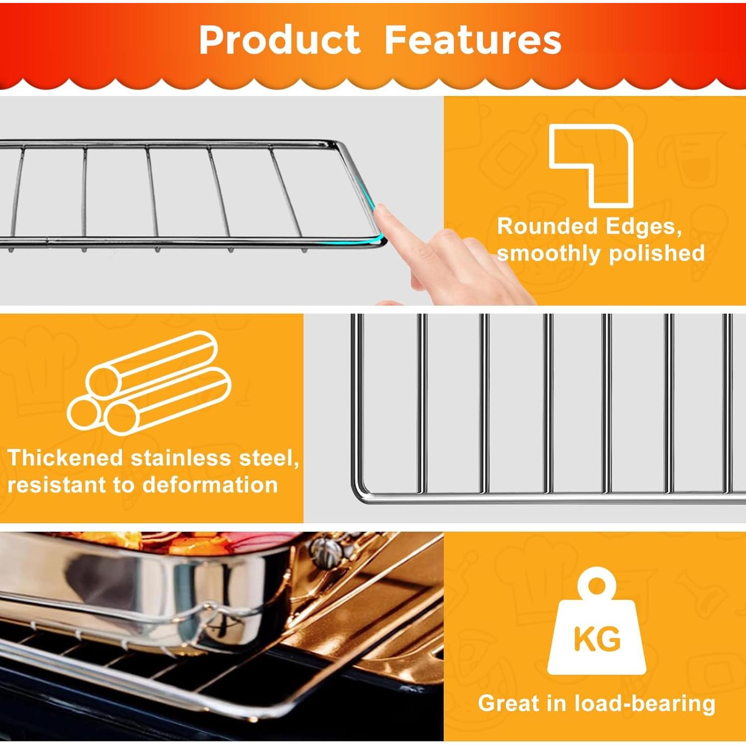 Rejilla de Alambre GWBSXM para AirFryer 31.5x25.4cm Acero Inoxidable