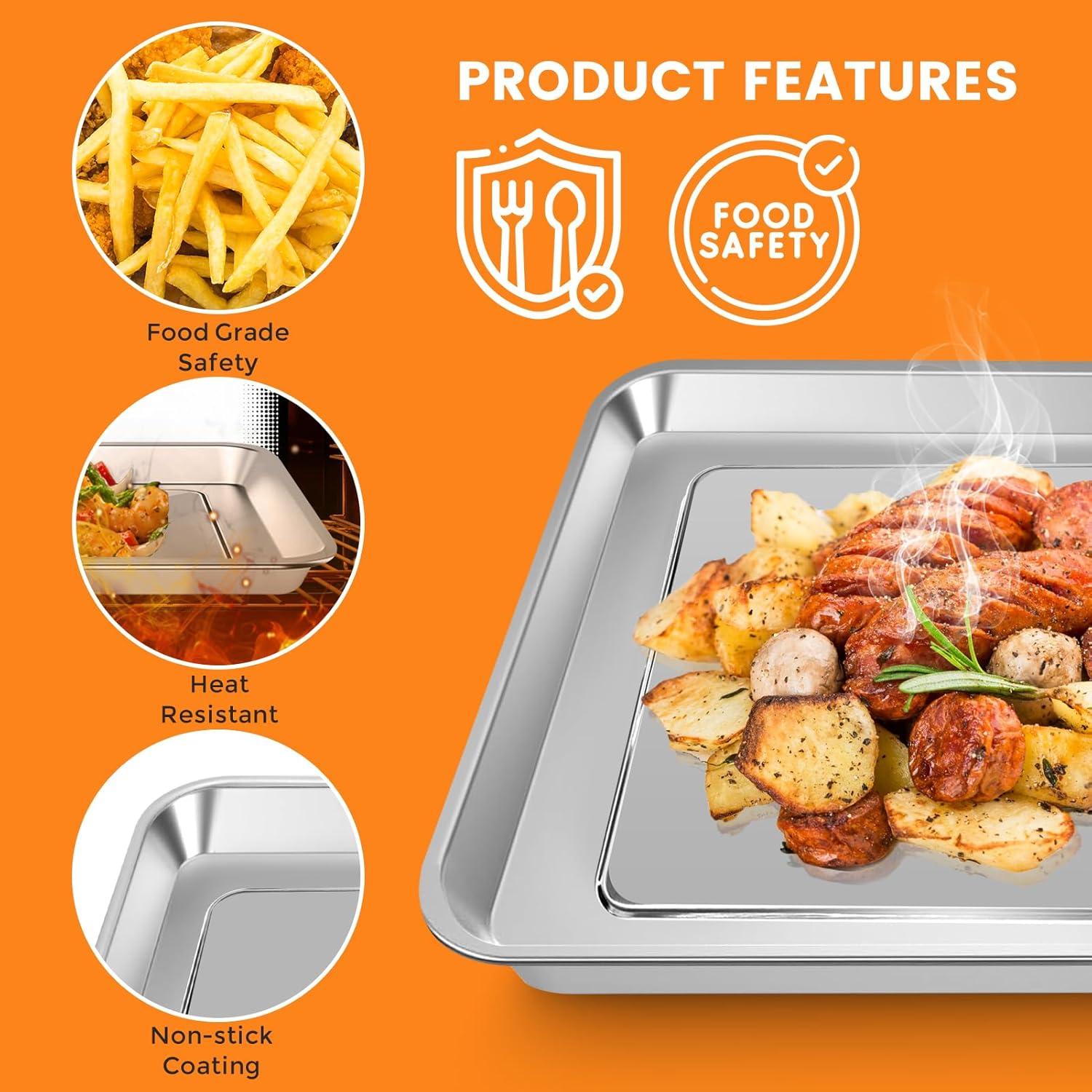 Sartén de Parrilla para Horno de Aire Nuwave Bravo 21 Qt 28.4x26.7 cm